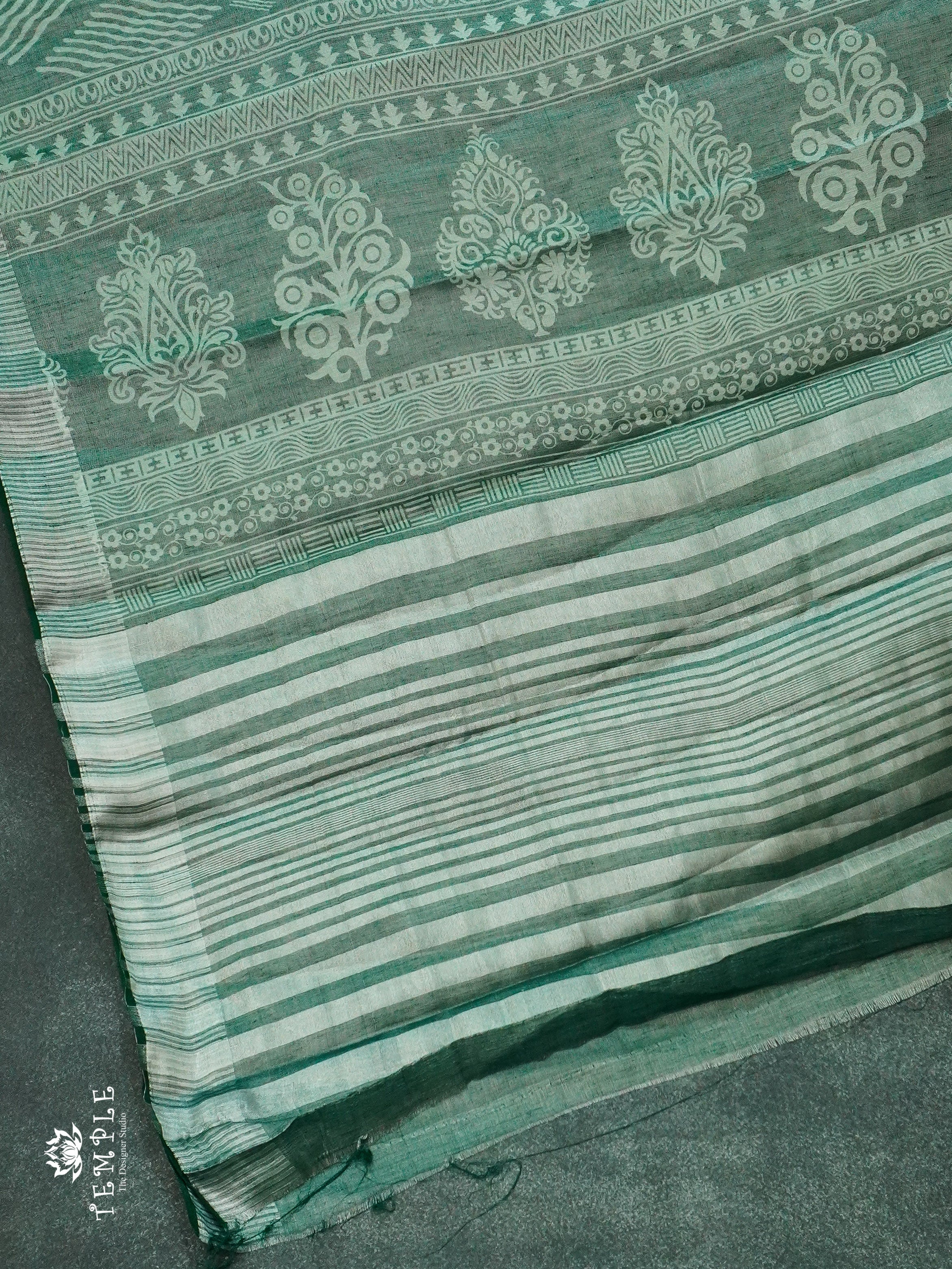 Printed Linen Tissue Saree | TTDS1263 | Sparkling Deals