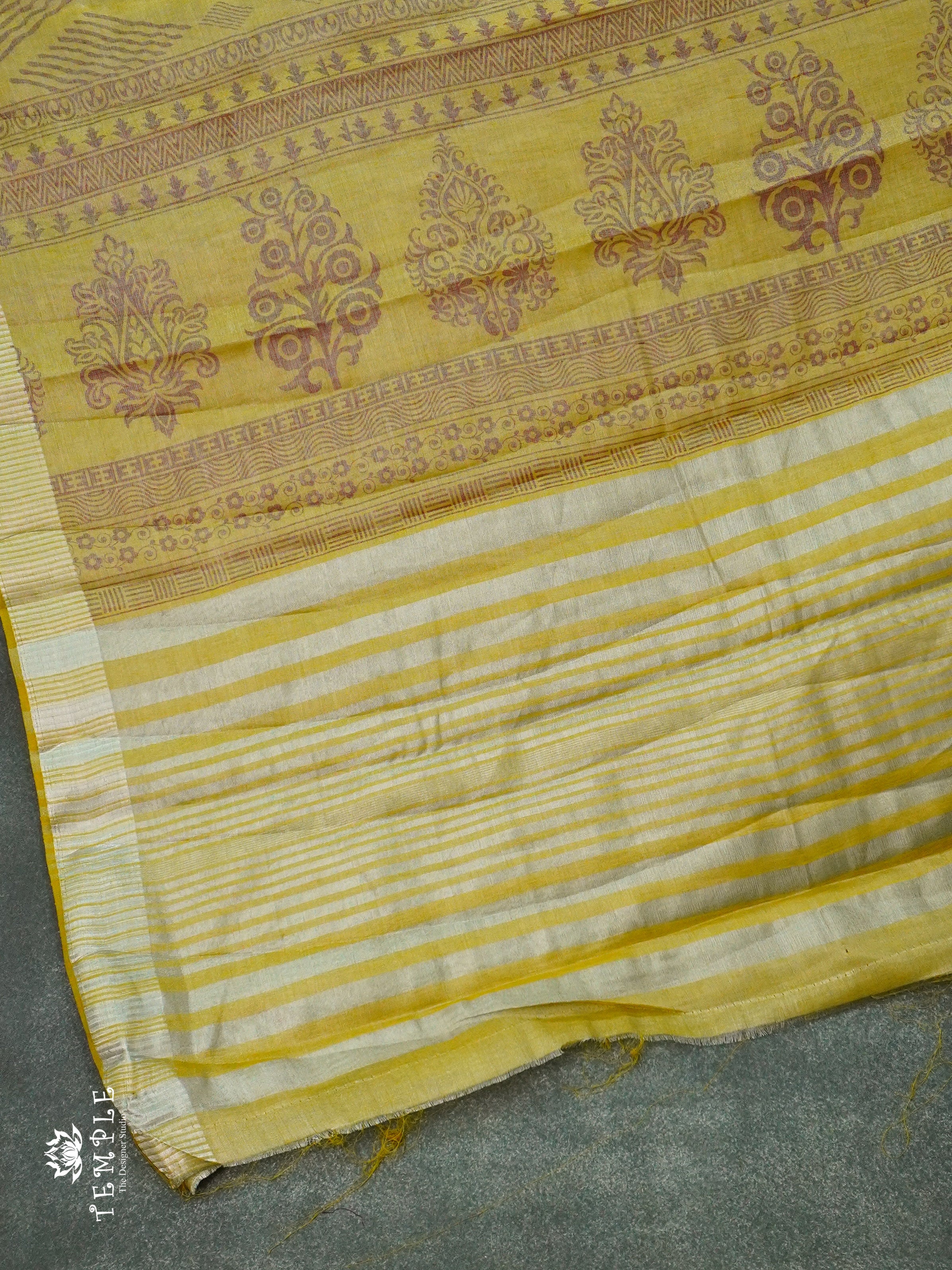 Printed Linen Tissue Saree | TTDS1263 | Sparkling Deals