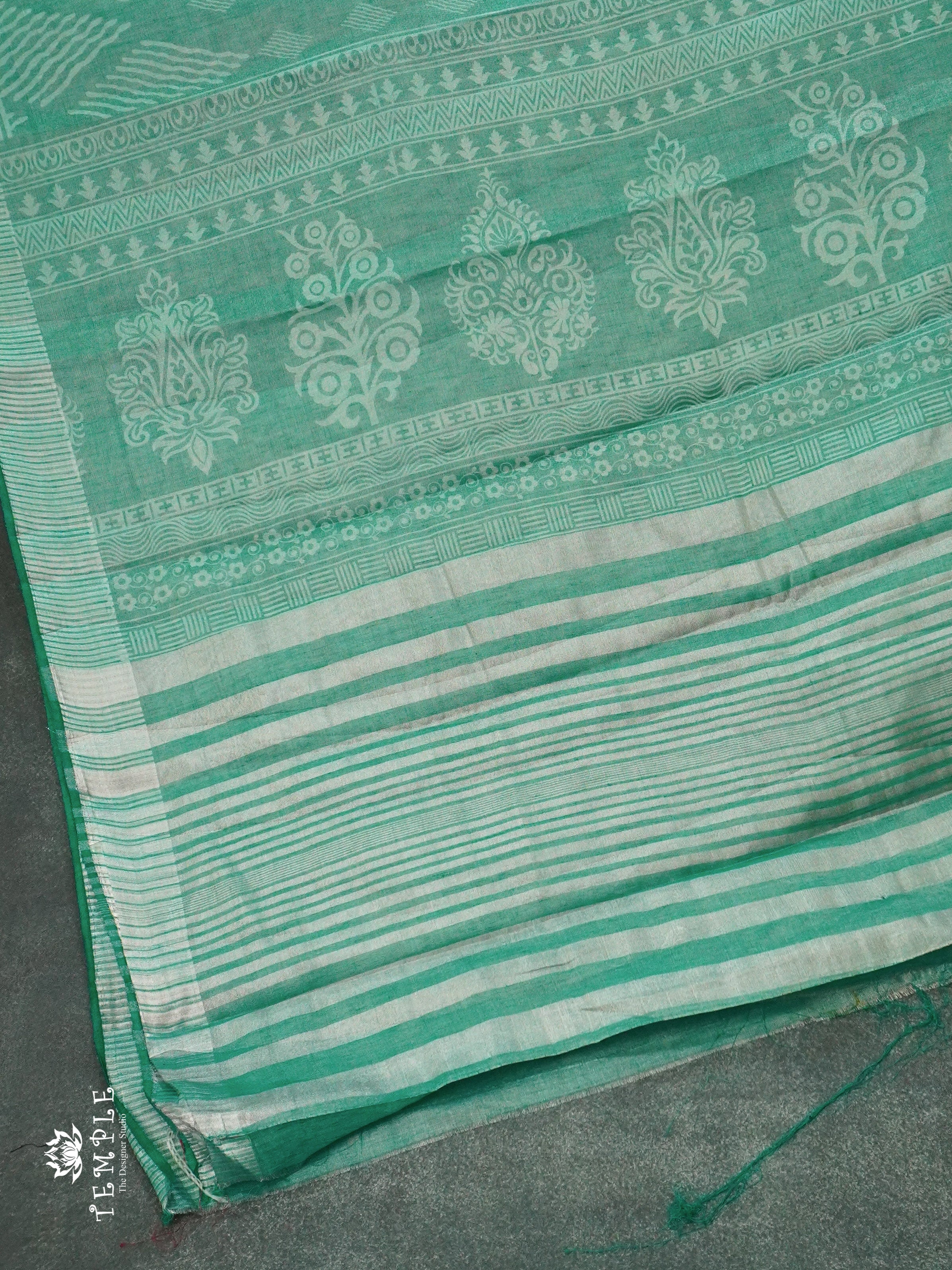 Printed Linen Tissue Saree | TTDS1263 | Sparkling Deals