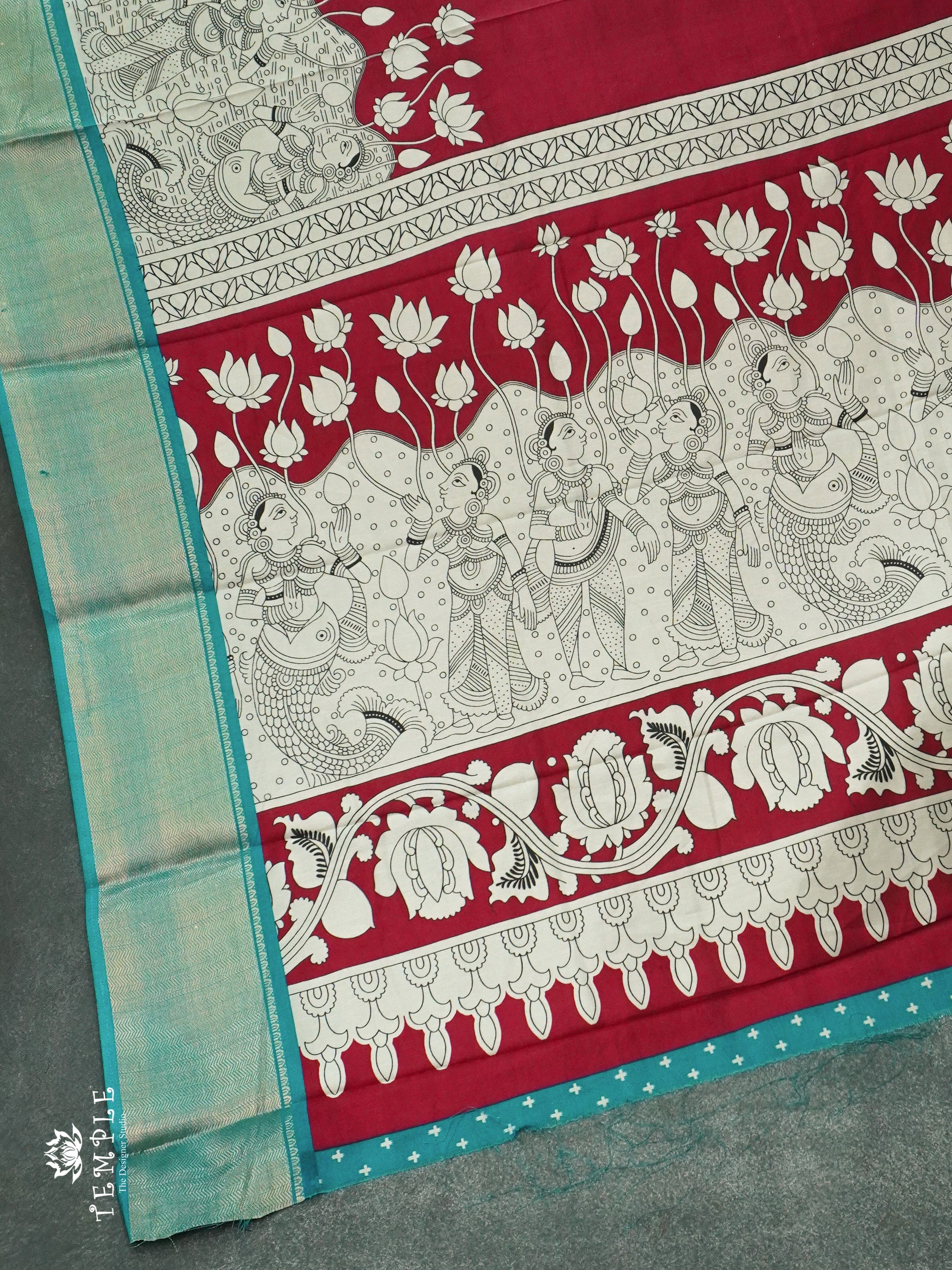 Kalamkari Printed Saree | TTDS1264