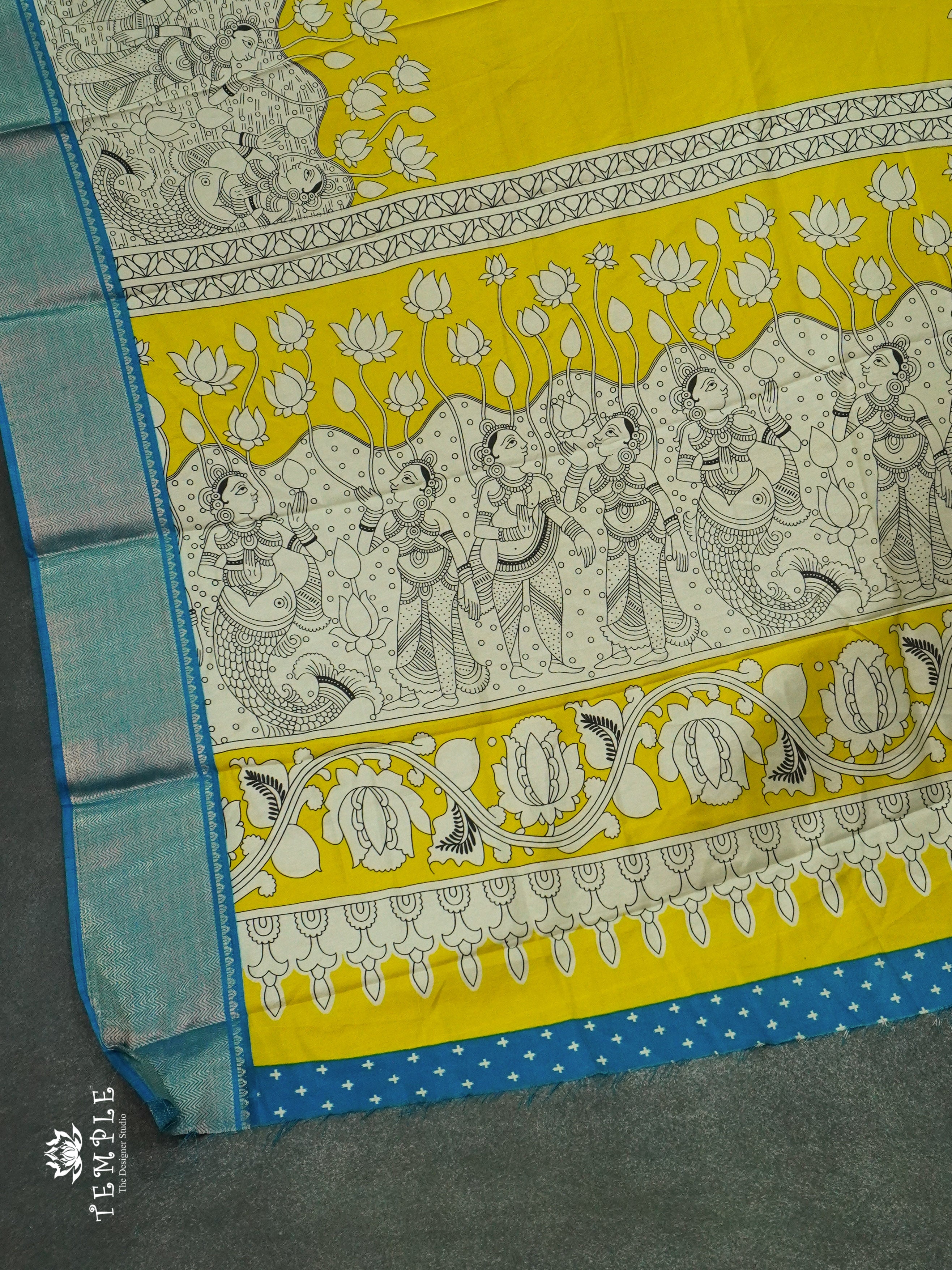 Kalamkari Printed Saree | TTDS1264