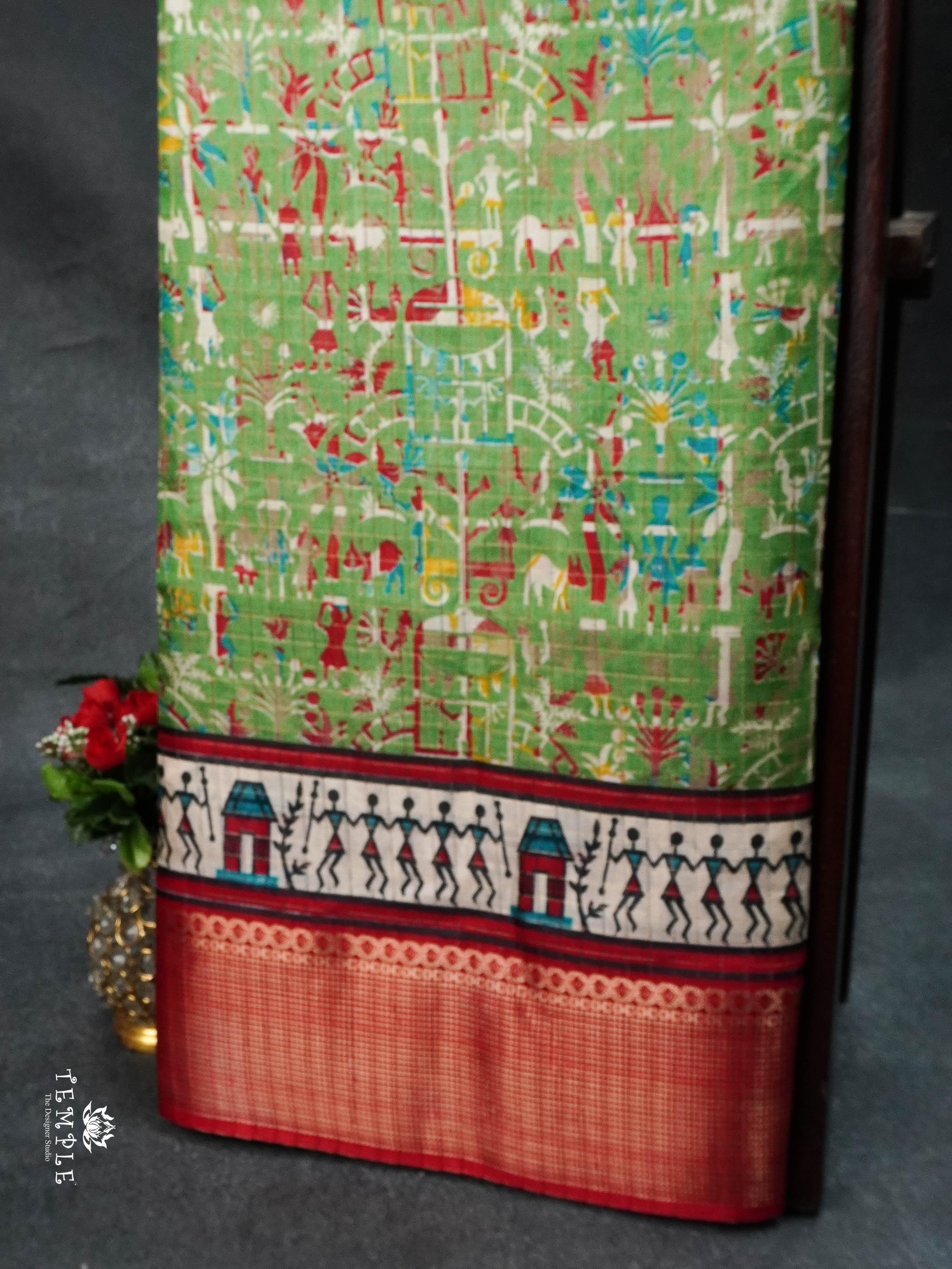 Warli Printed Dola Saree | TTDS1676