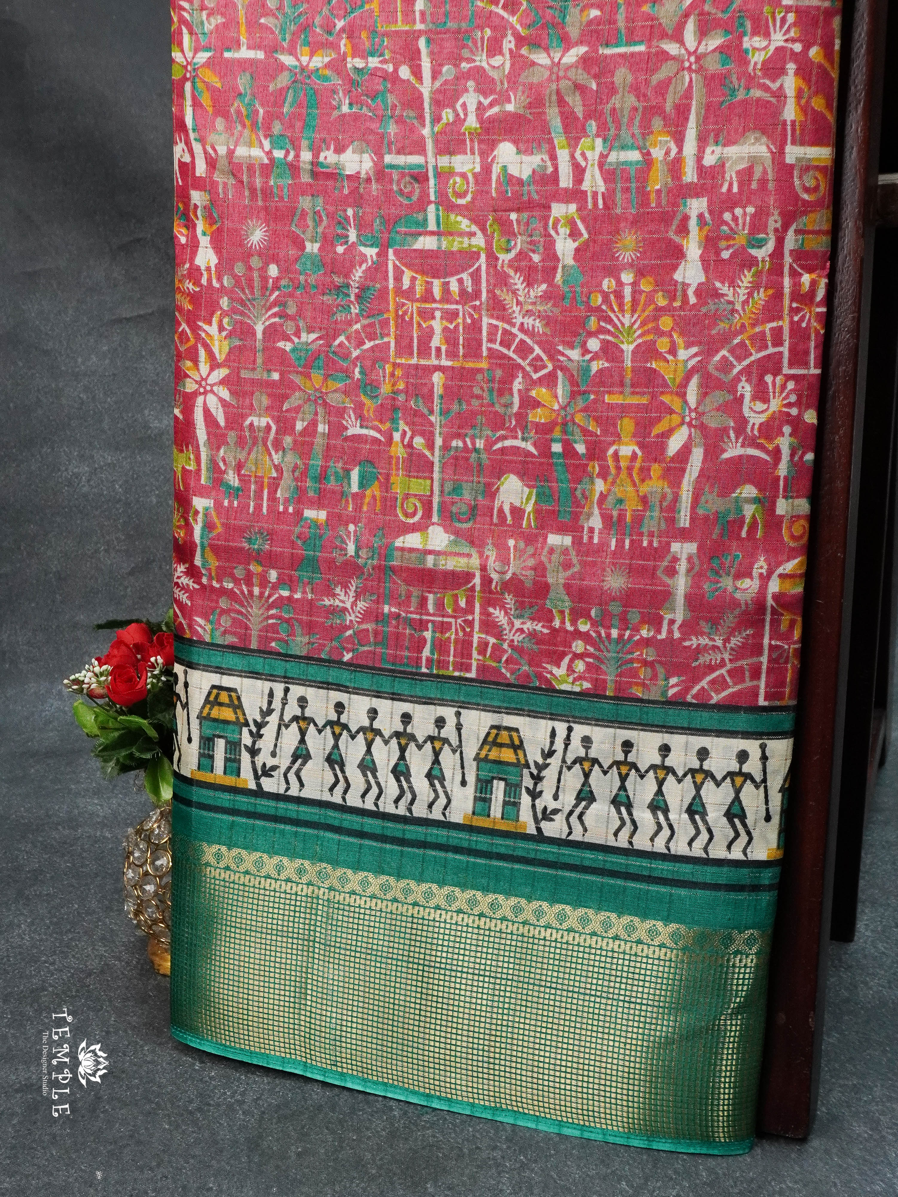 Warli Printed Dola Saree | TTDS1676