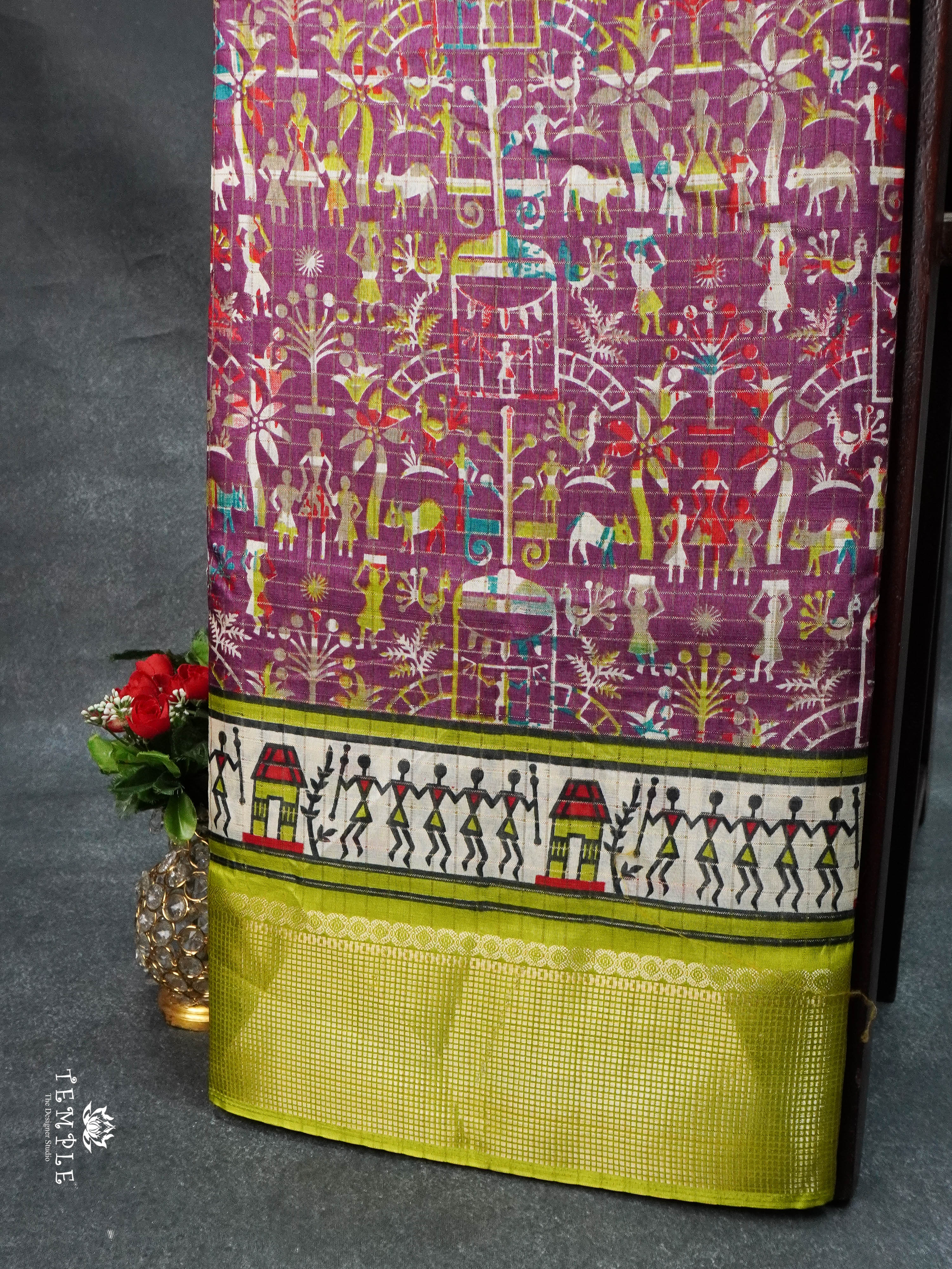 Warli Printed Dola Saree | TTDS1676