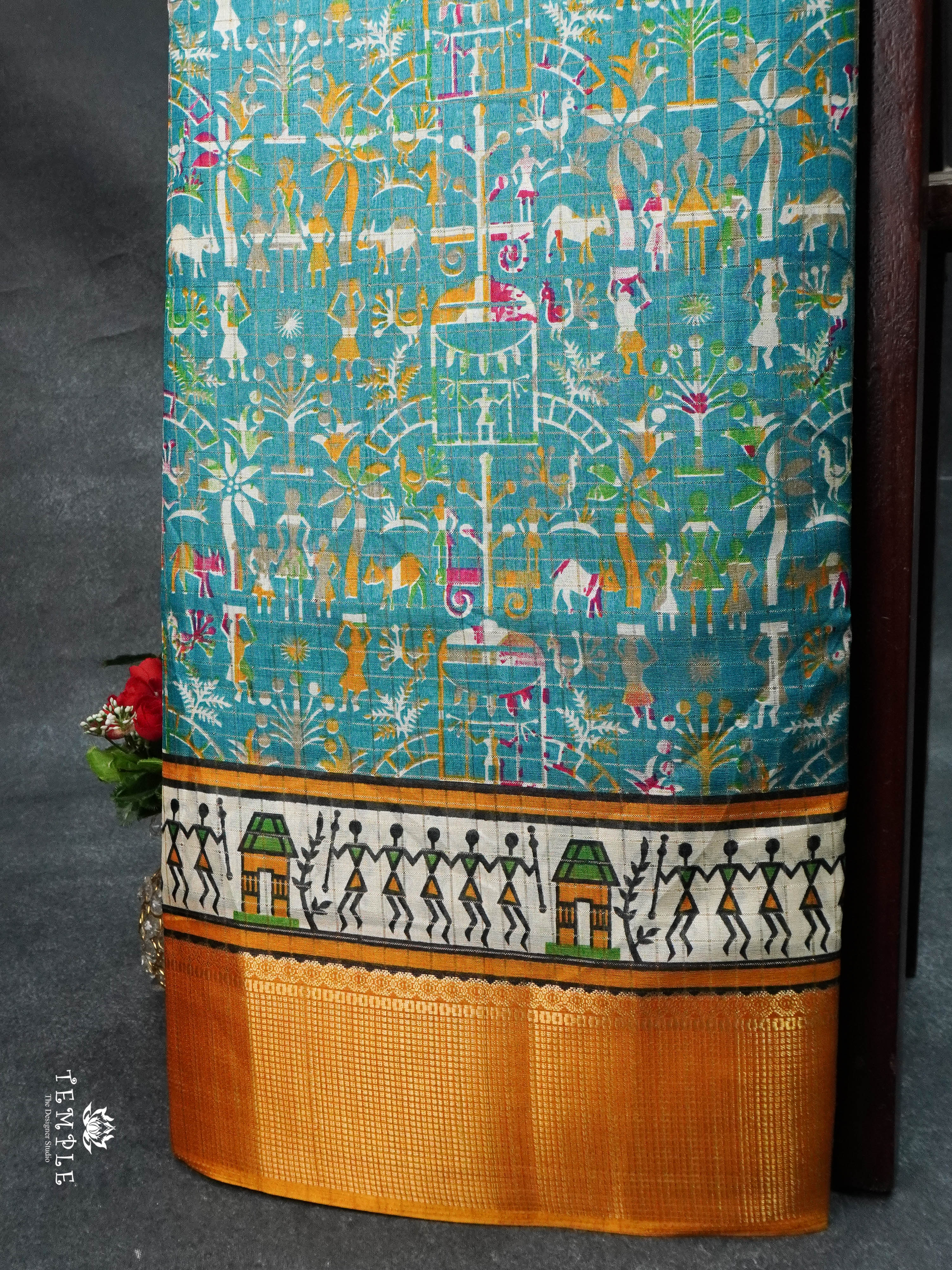 Warli Printed Dola Saree | TTDS1676