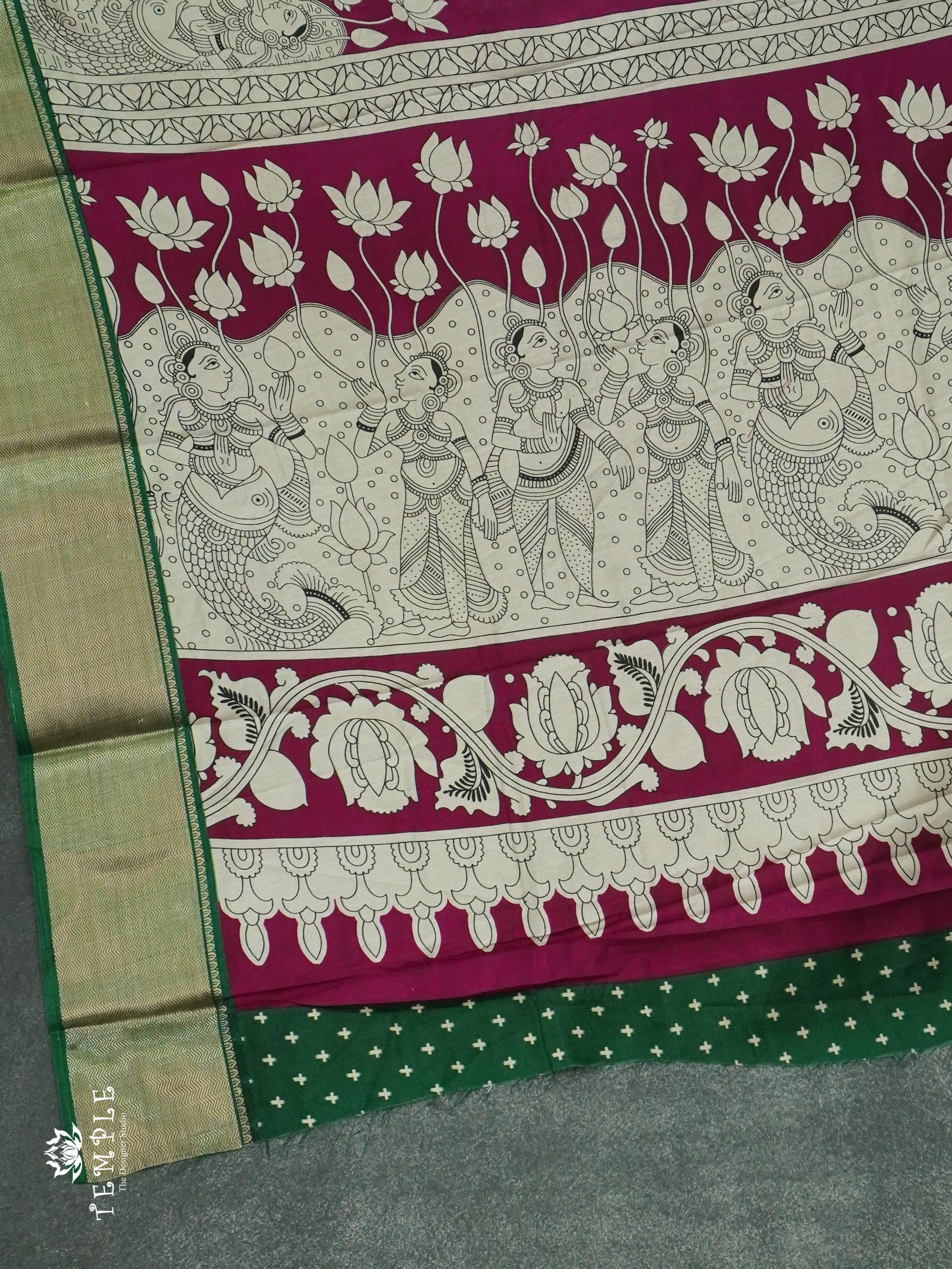 Kalamkari Printed Saree | TTDS1264