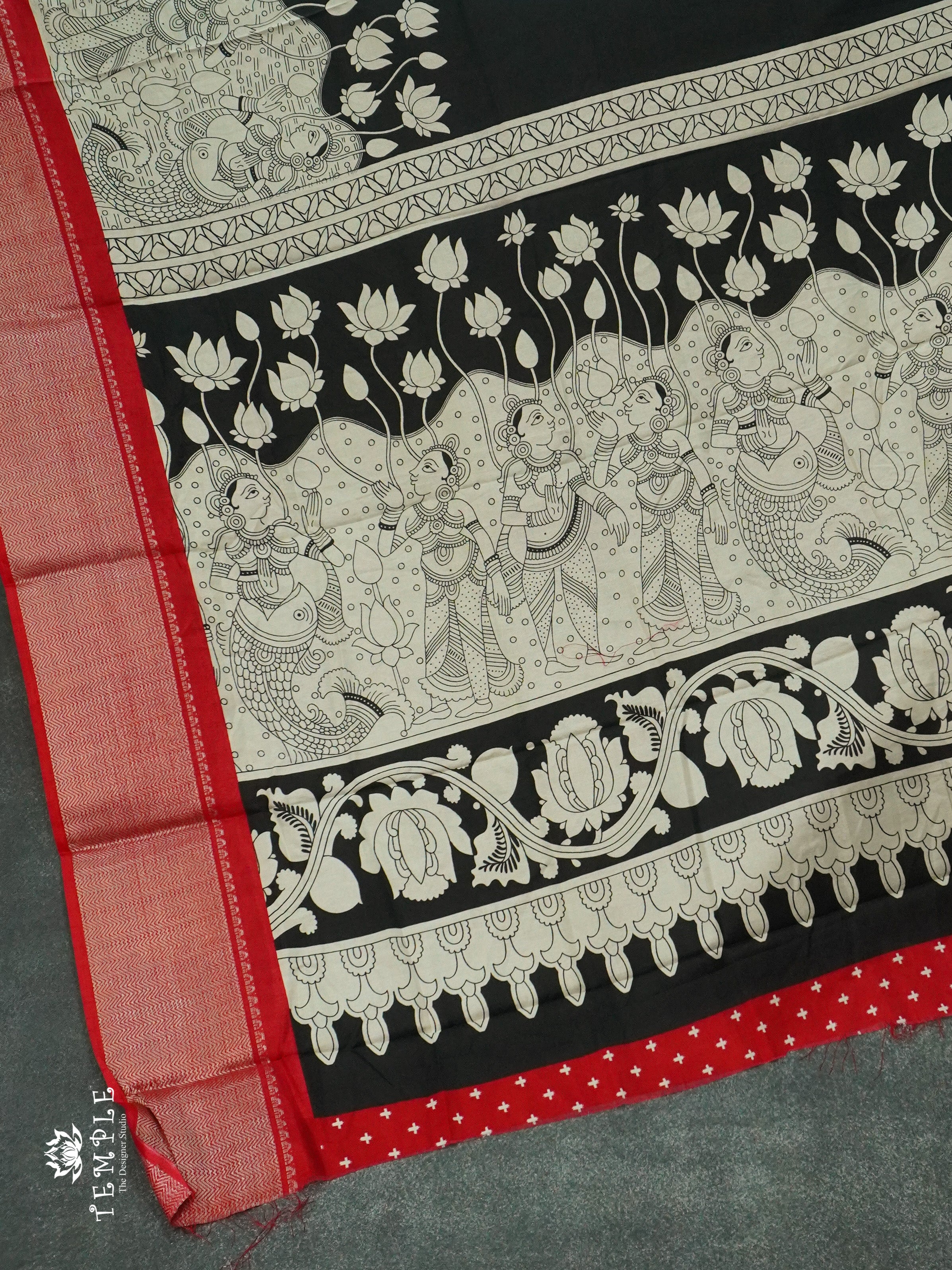 Kalamkari Printed Saree | TTDS1264