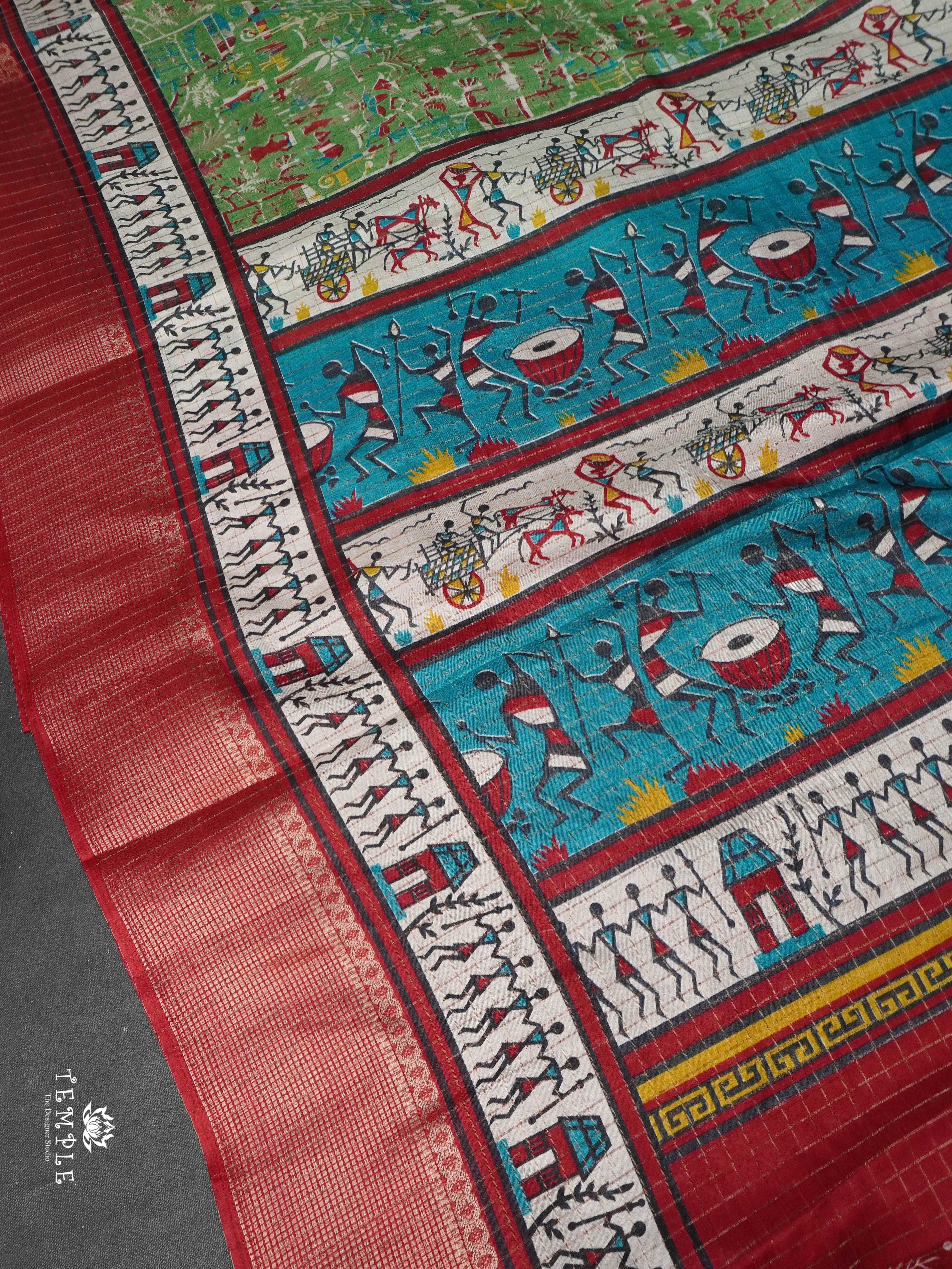 Tribal Pattren Cotton Saree | TTDS1676