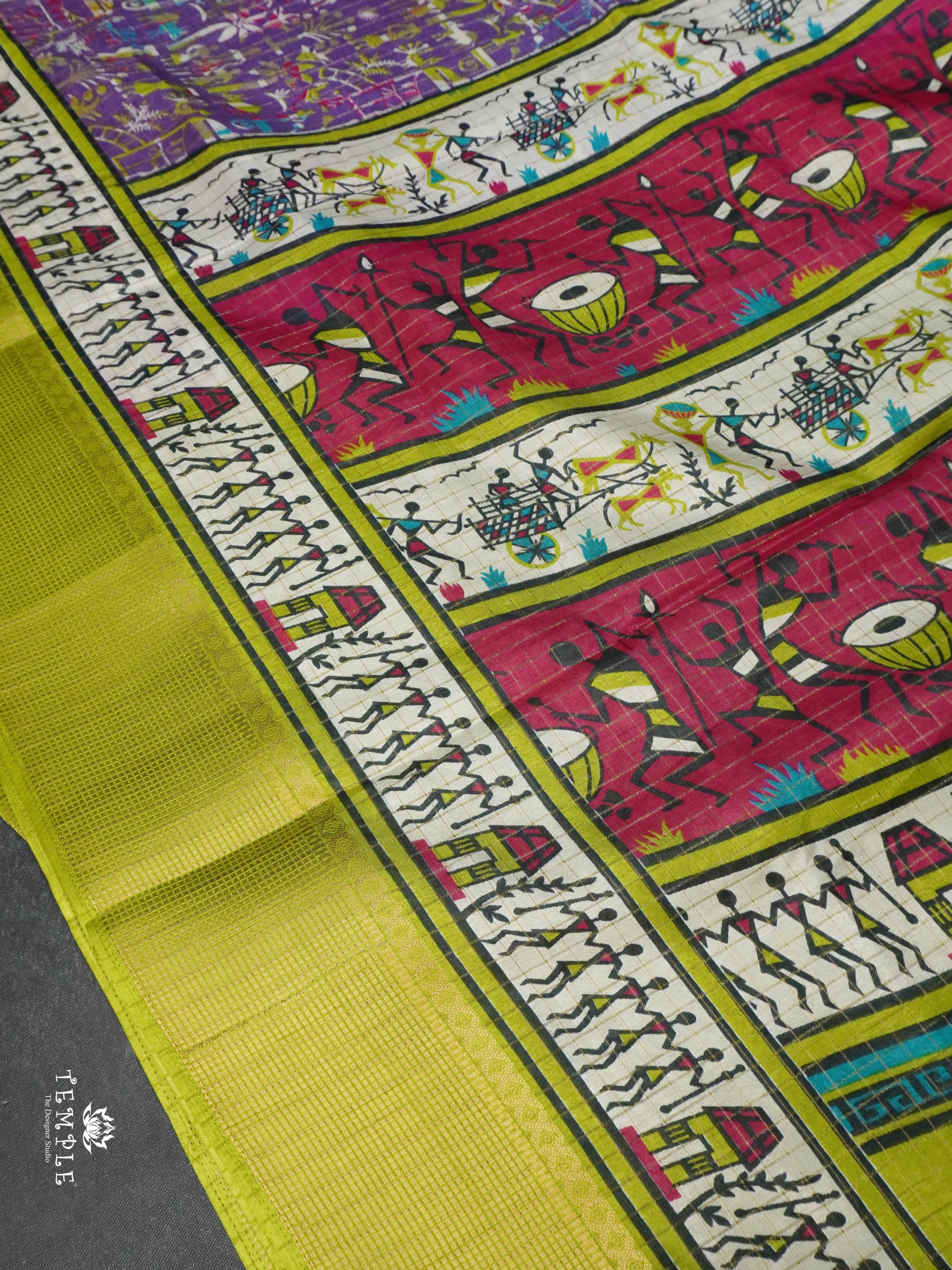 Tribal Pattren Cotton Saree | TTDS1676