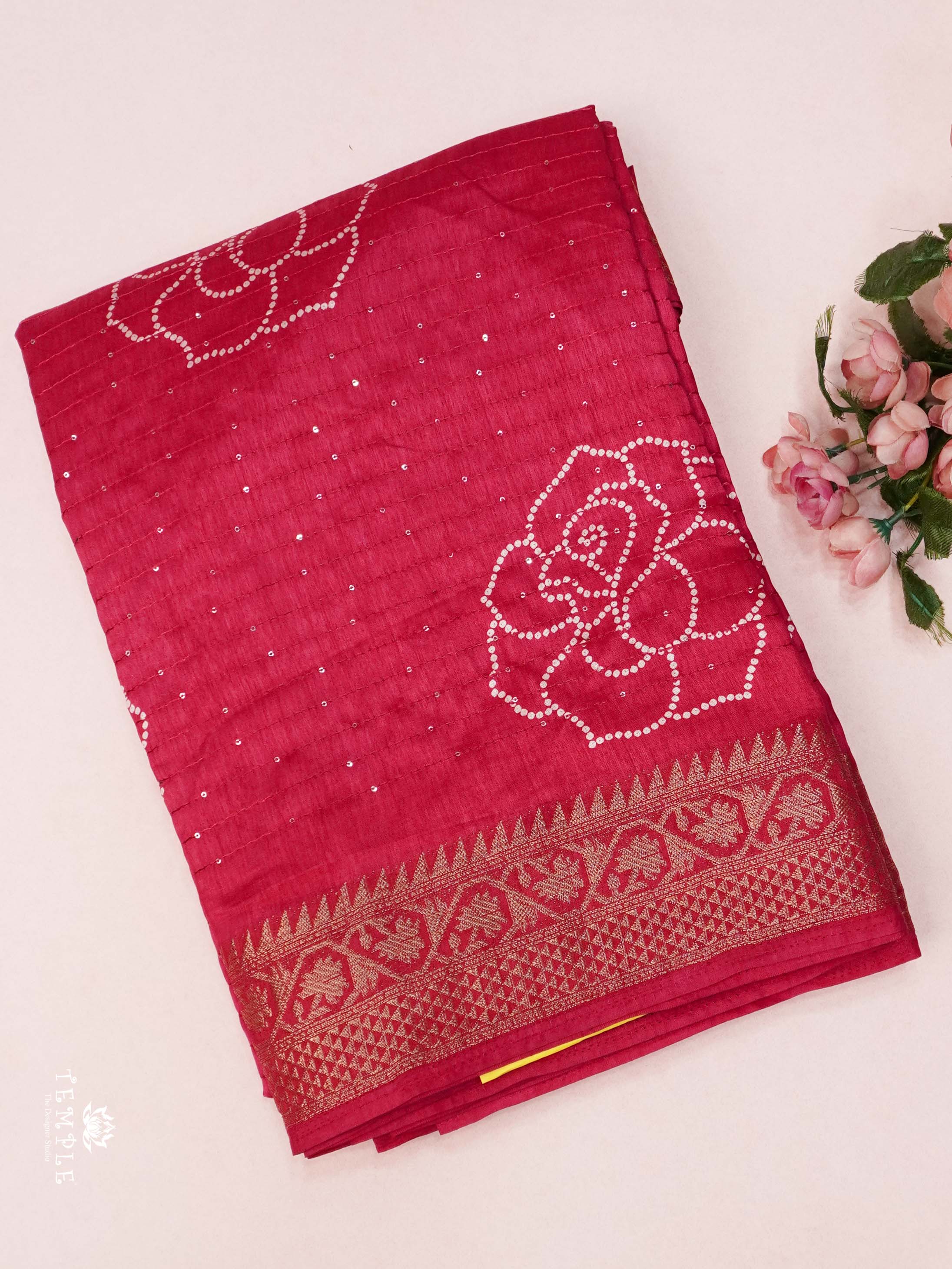 Sequins Semi Tussar Saree | TTDS2145