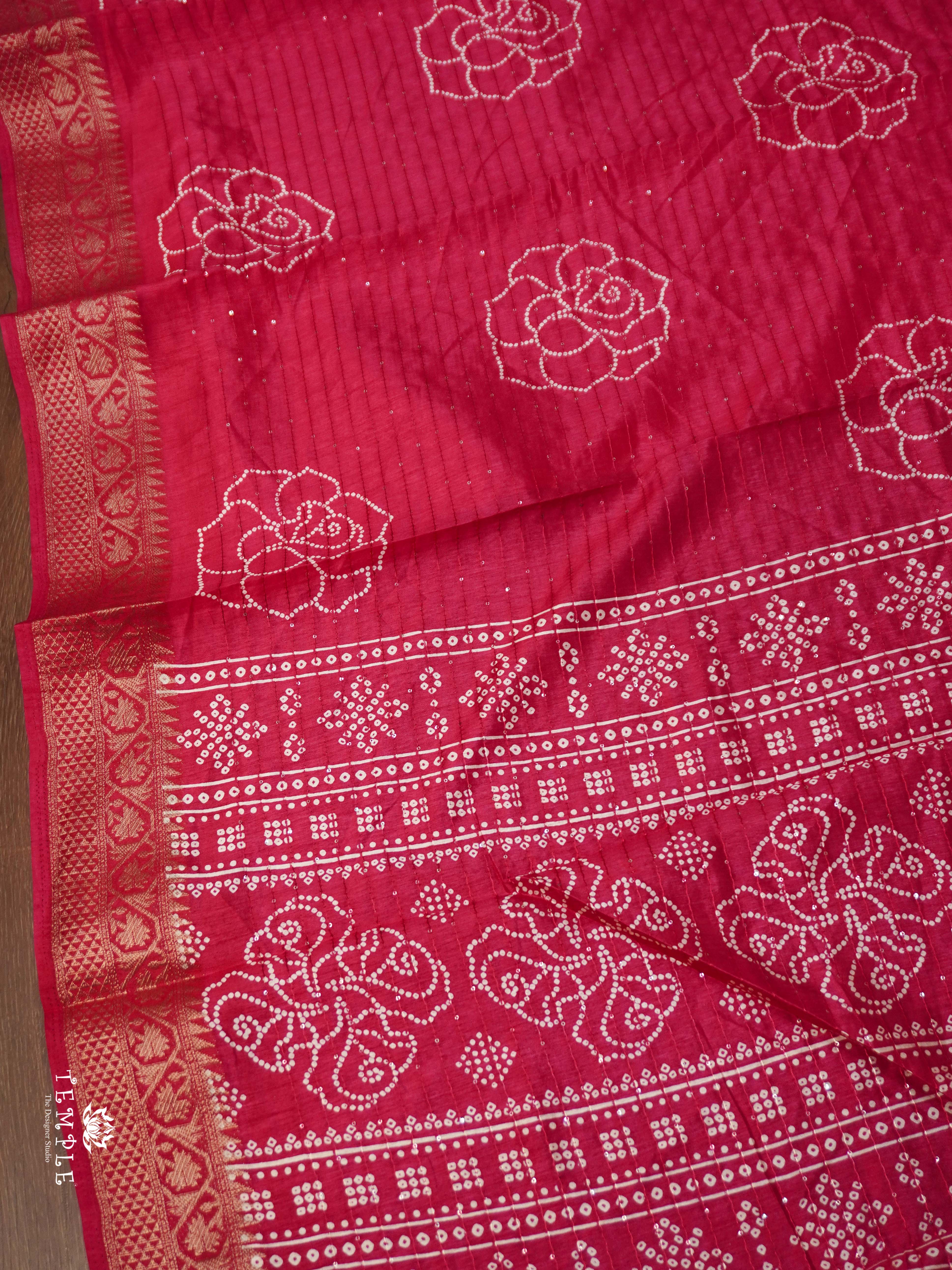 Sequins Semi Tussar Saree | TTDS2145