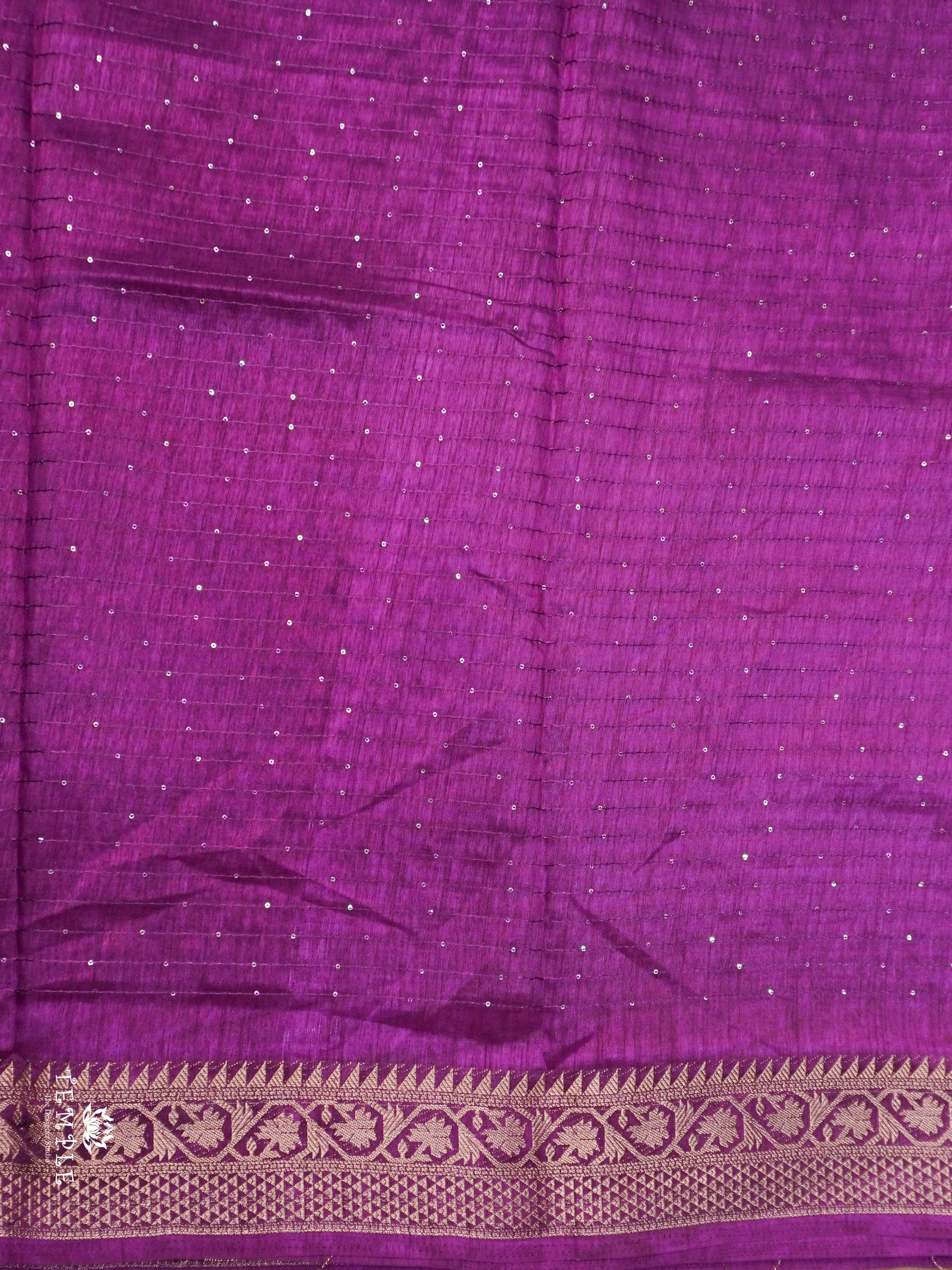 Sequins Semi Tussar Saree | TTDS2145