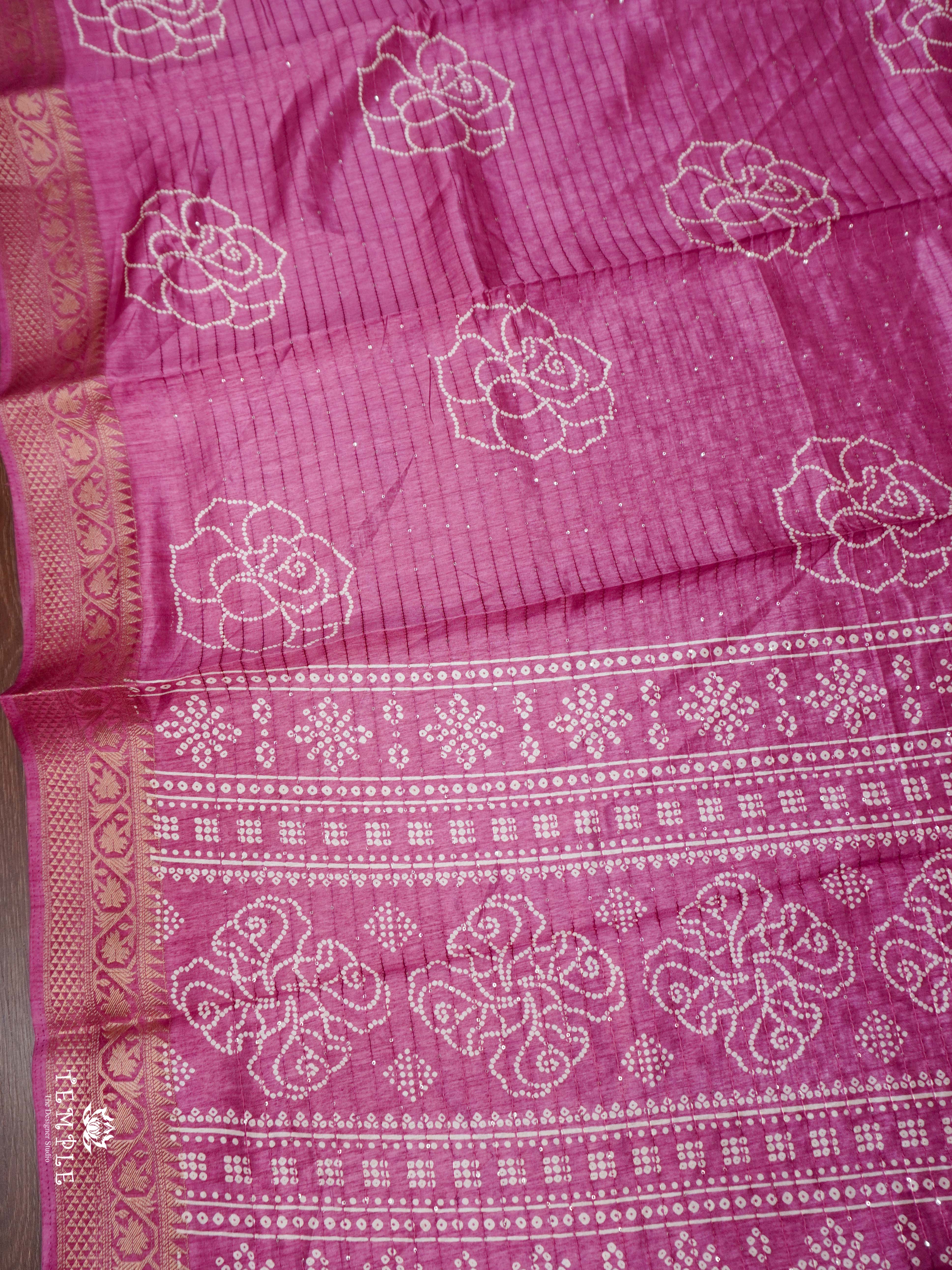 Sequins Semi Tussar Saree | TTDS2145
