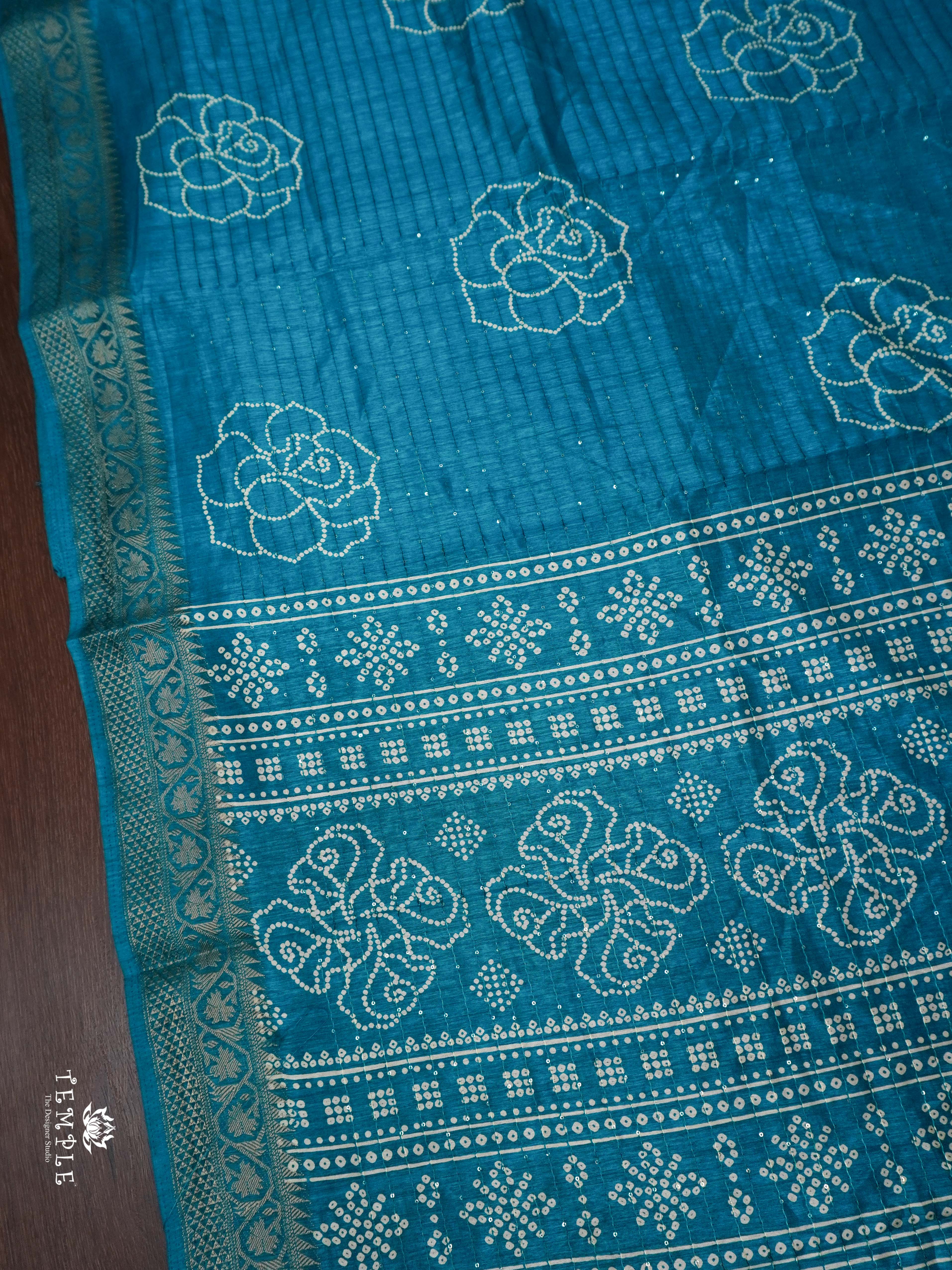 Sequins Semi Tussar Saree | TTDS2145