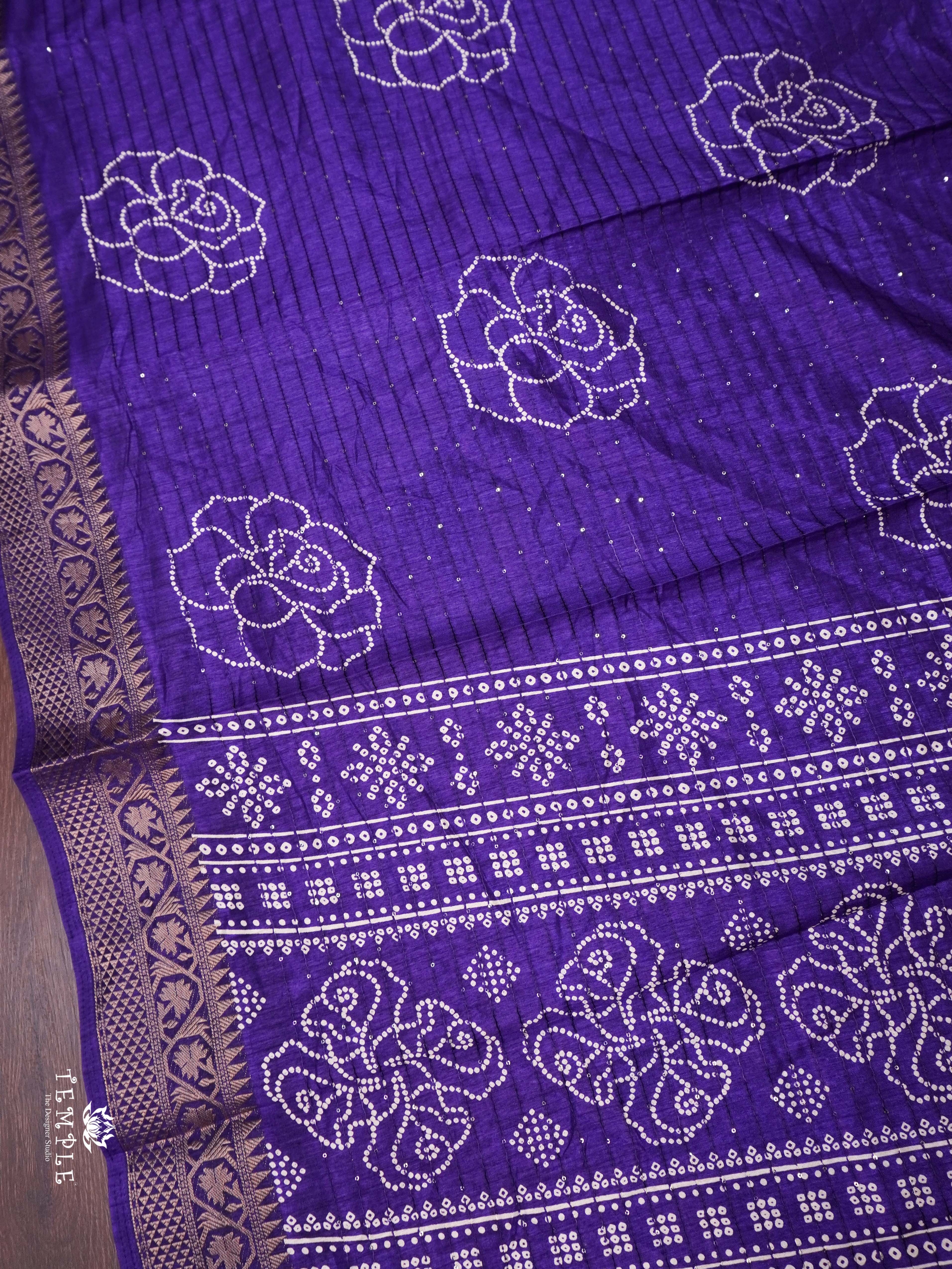 Sequins Semi Tussar Saree | TTDS2145
