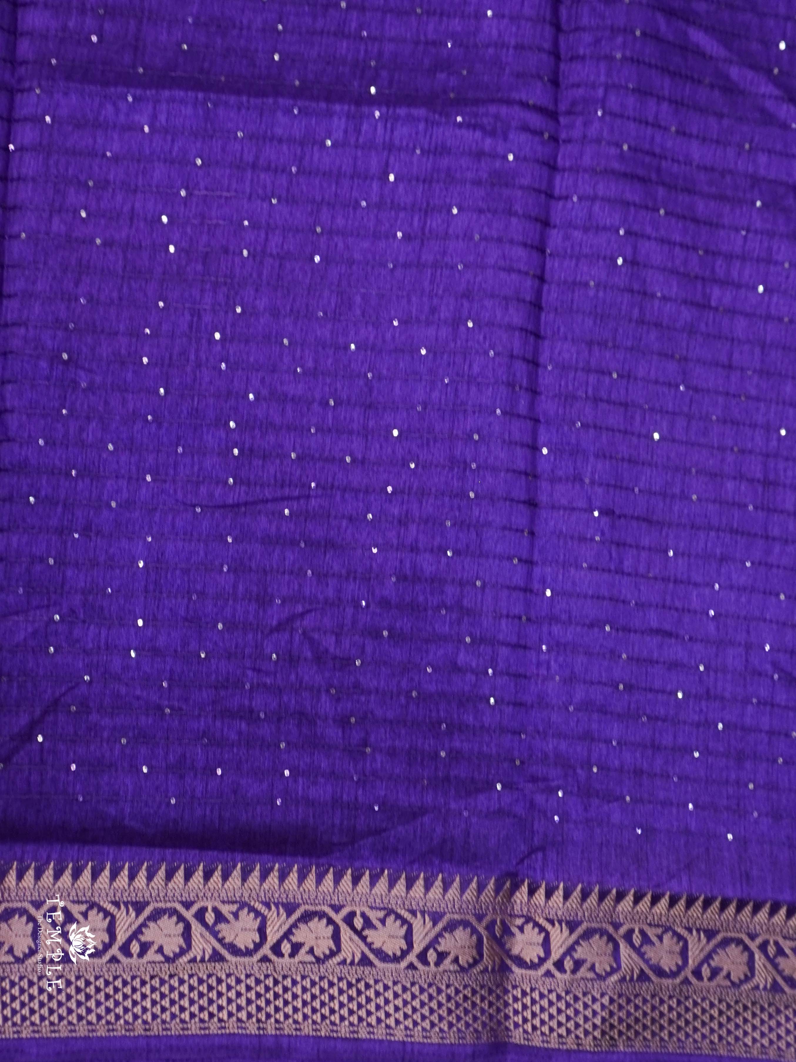 Sequins Semi Tussar Saree | TTDS2145