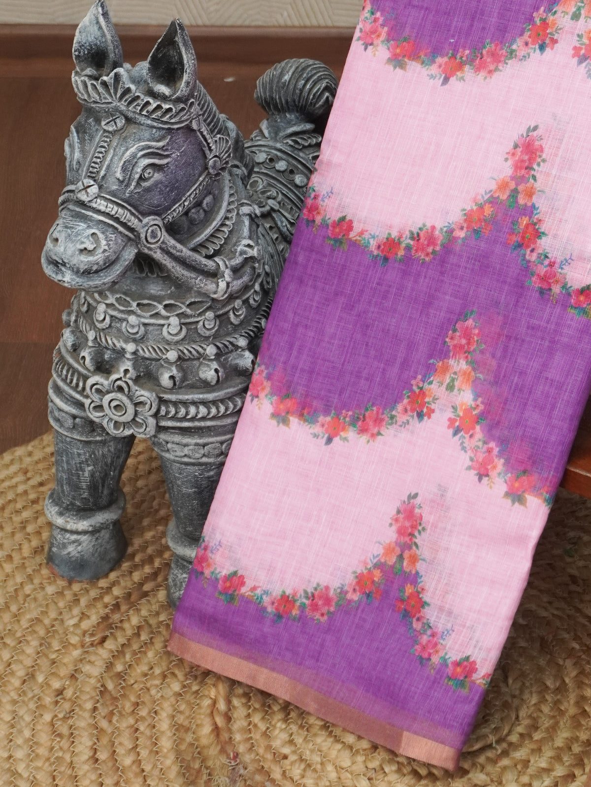 Linen Cotton Saree | TTDS3577