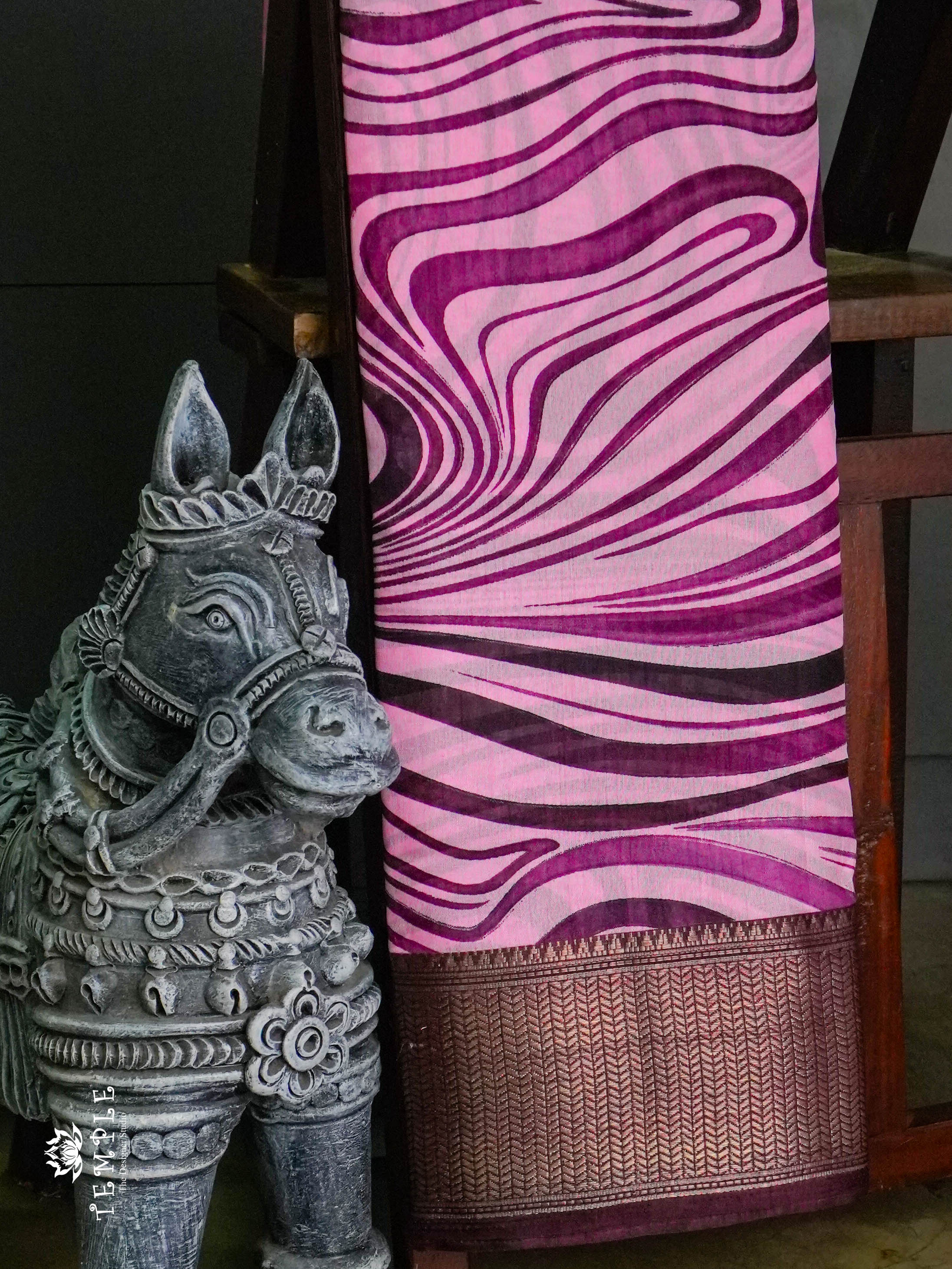 Dola Silk Saree (Zebra Printed) | TTDS602 | PRE BOOKING