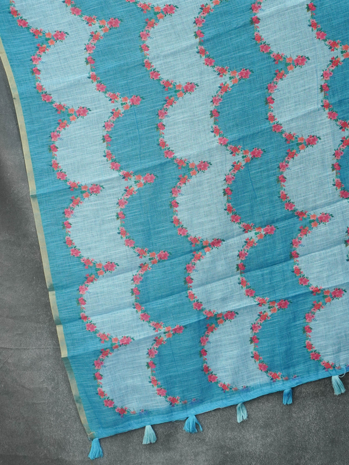 Linen Cotton Saree | TTDS3577