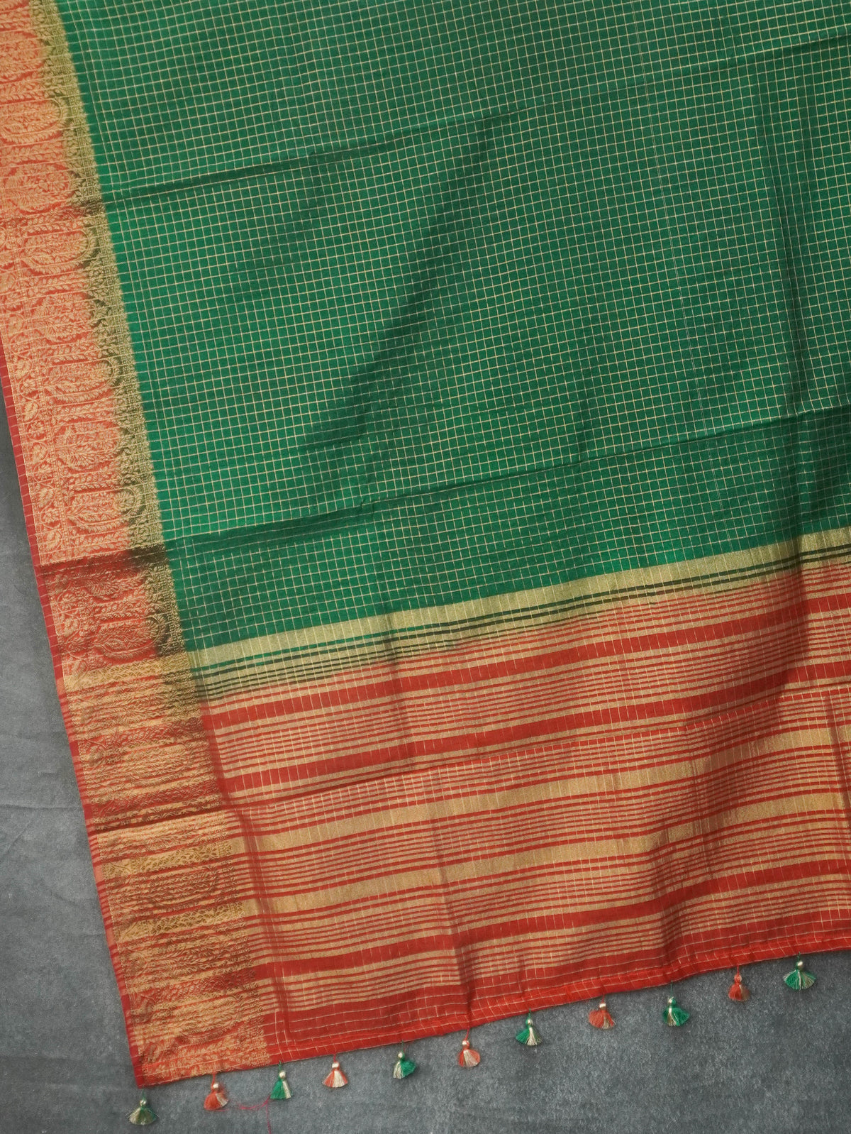 Jute Silk Cotton Saree | TTDS3570