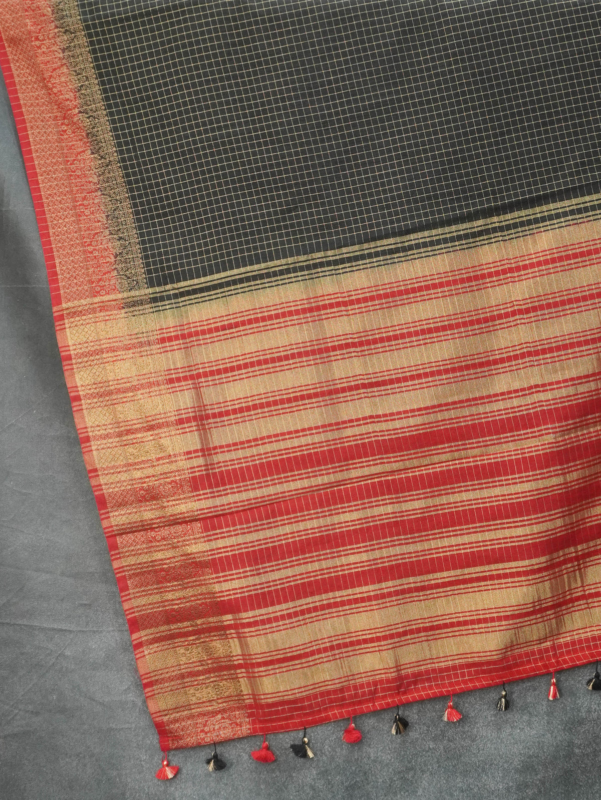 Jute Silk Cotton Saree | TTDS3570