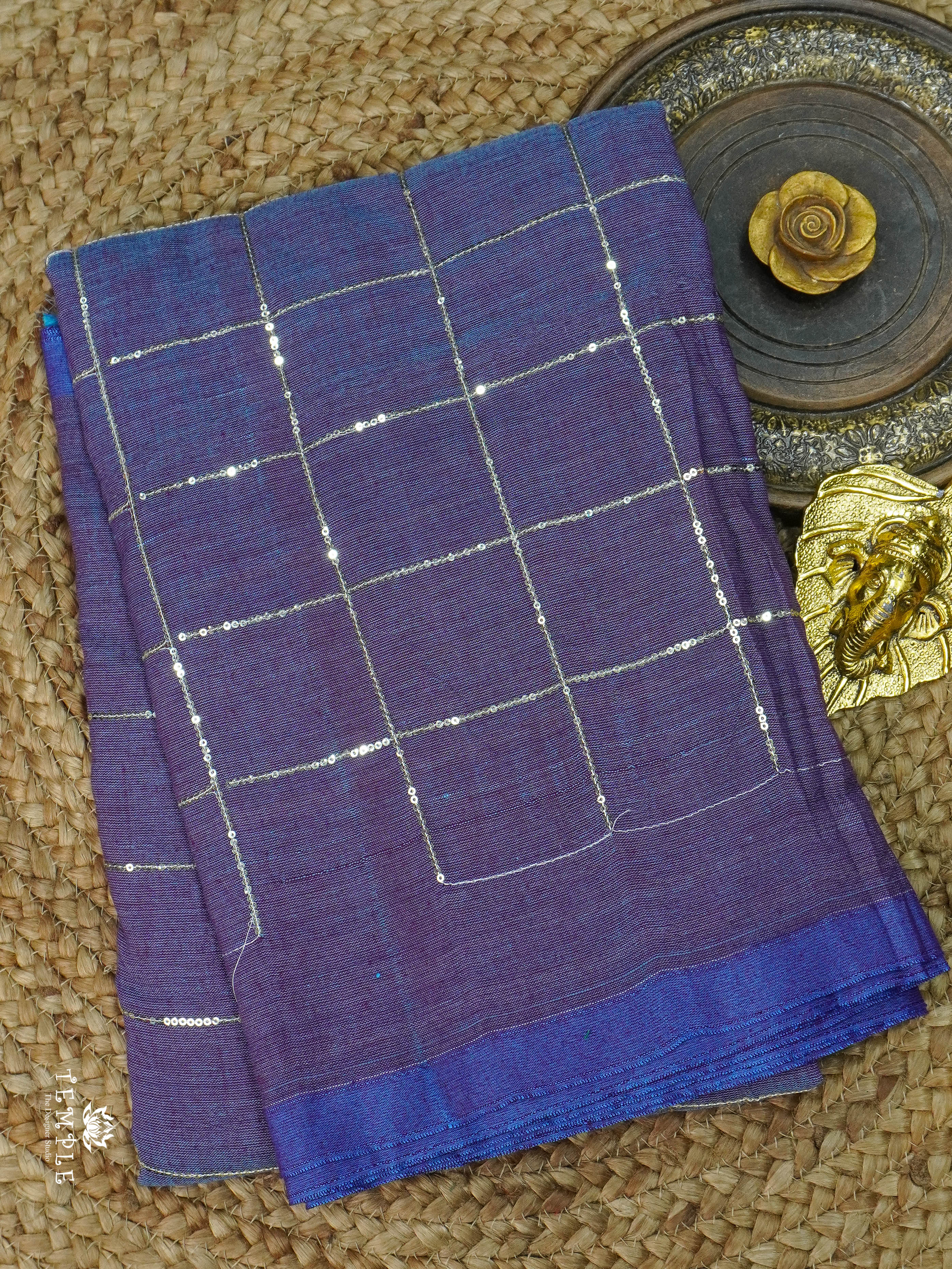 Mul Cotton Saree With Checked Pattern | TTDS1685