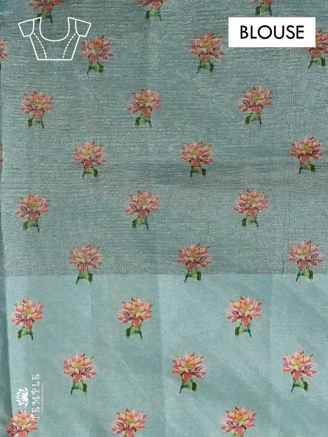 Rainbow Crushed Tissue Saree (Floral Border) | TTDS1278