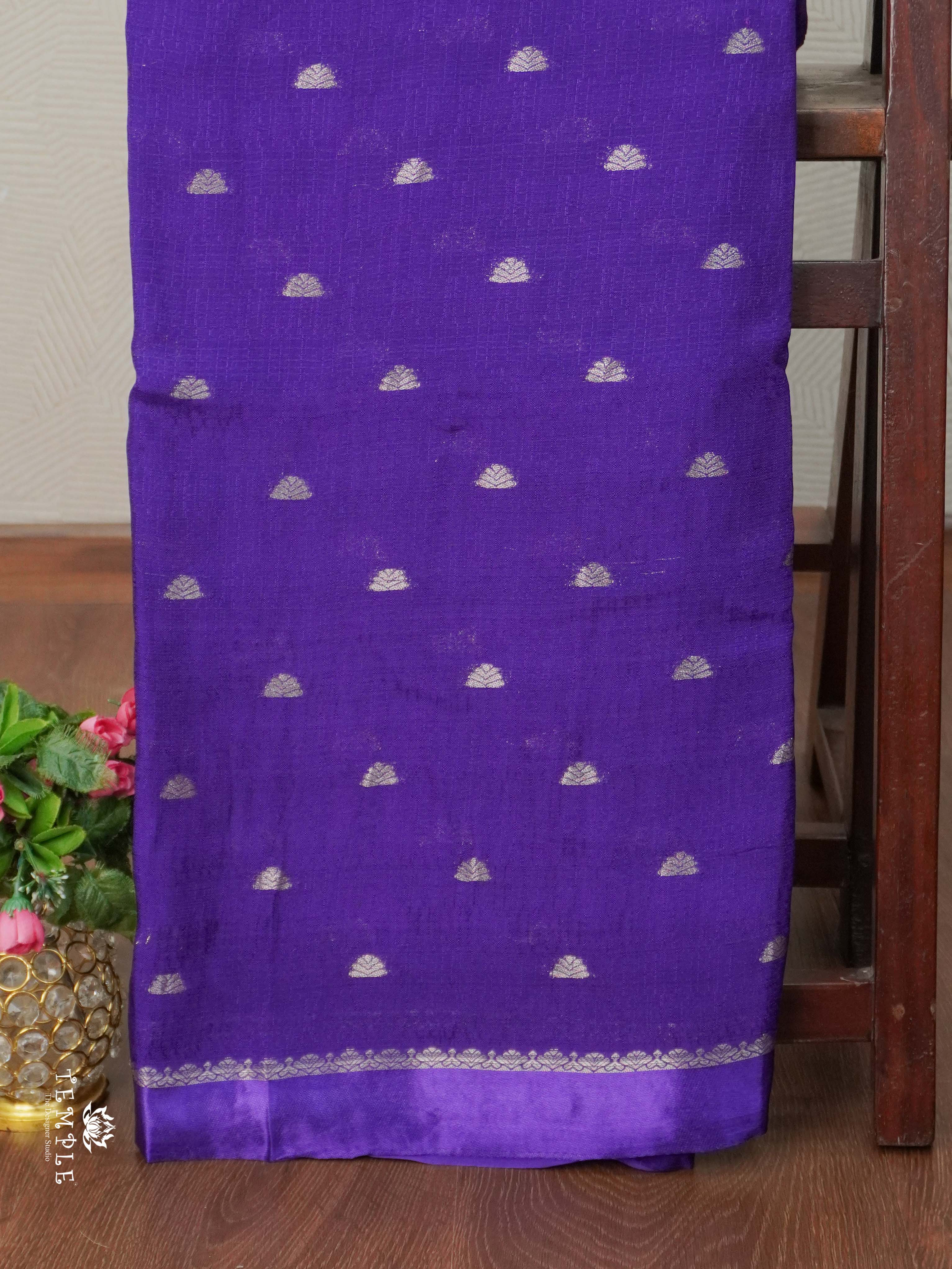 Khadi Silk Saree(Purple) | TTDS2664