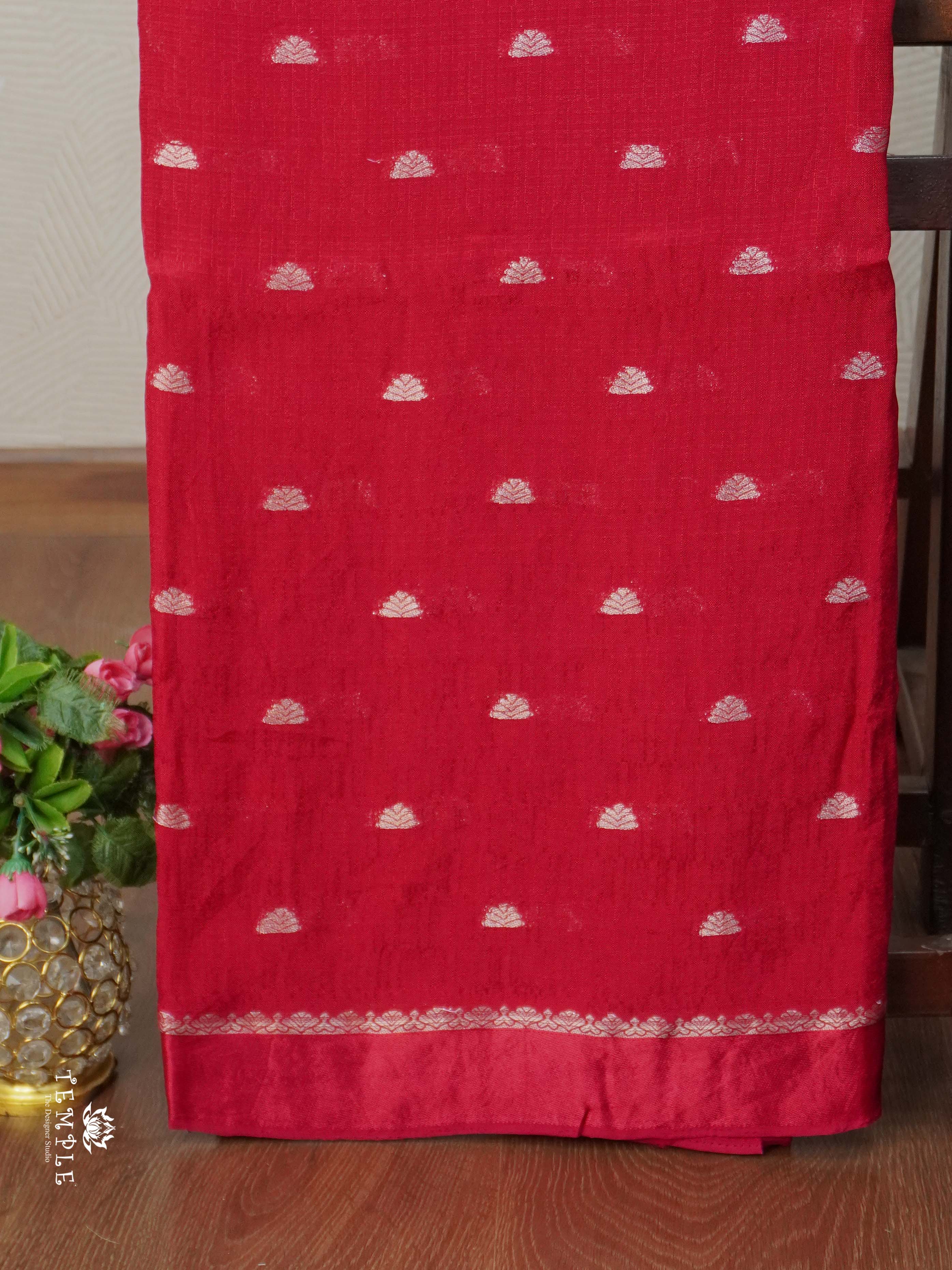Khadi Silk Saree(Rani Pink) | TTDS2664