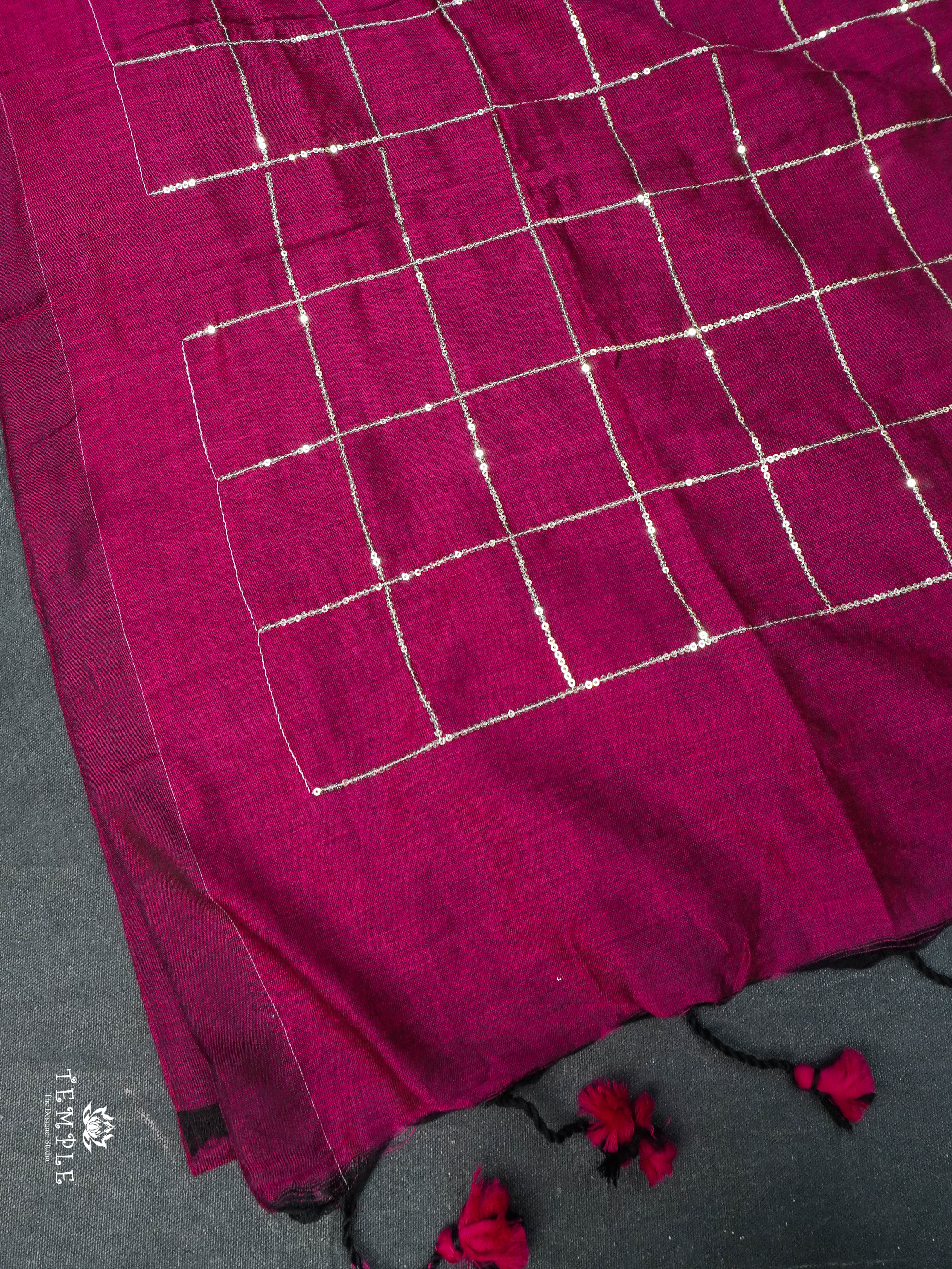 Mul Cotton Saree With Checked Pattern | TTDS1685