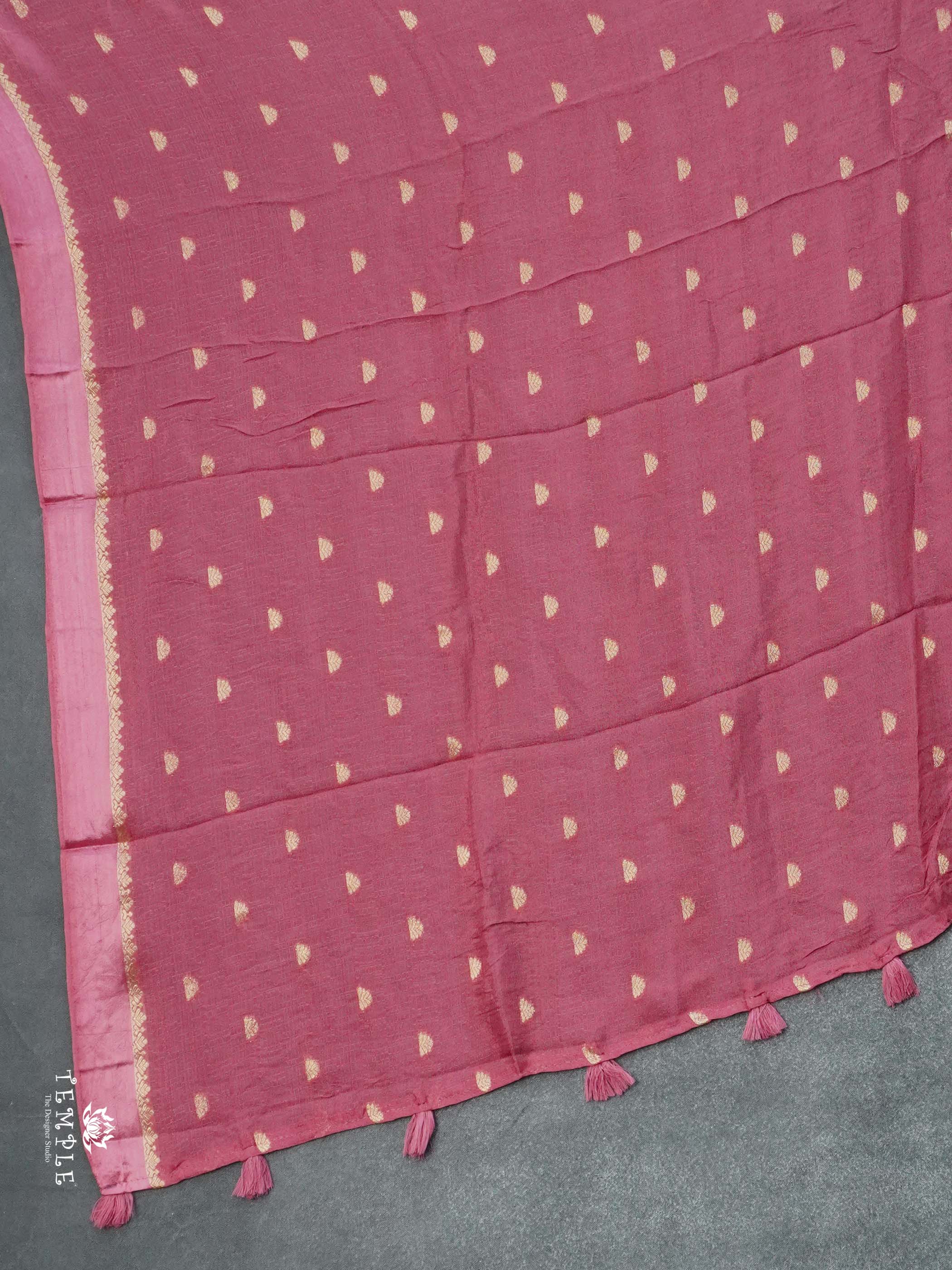 Khadi Silk Saree(Onion Pink) | TTDS2664