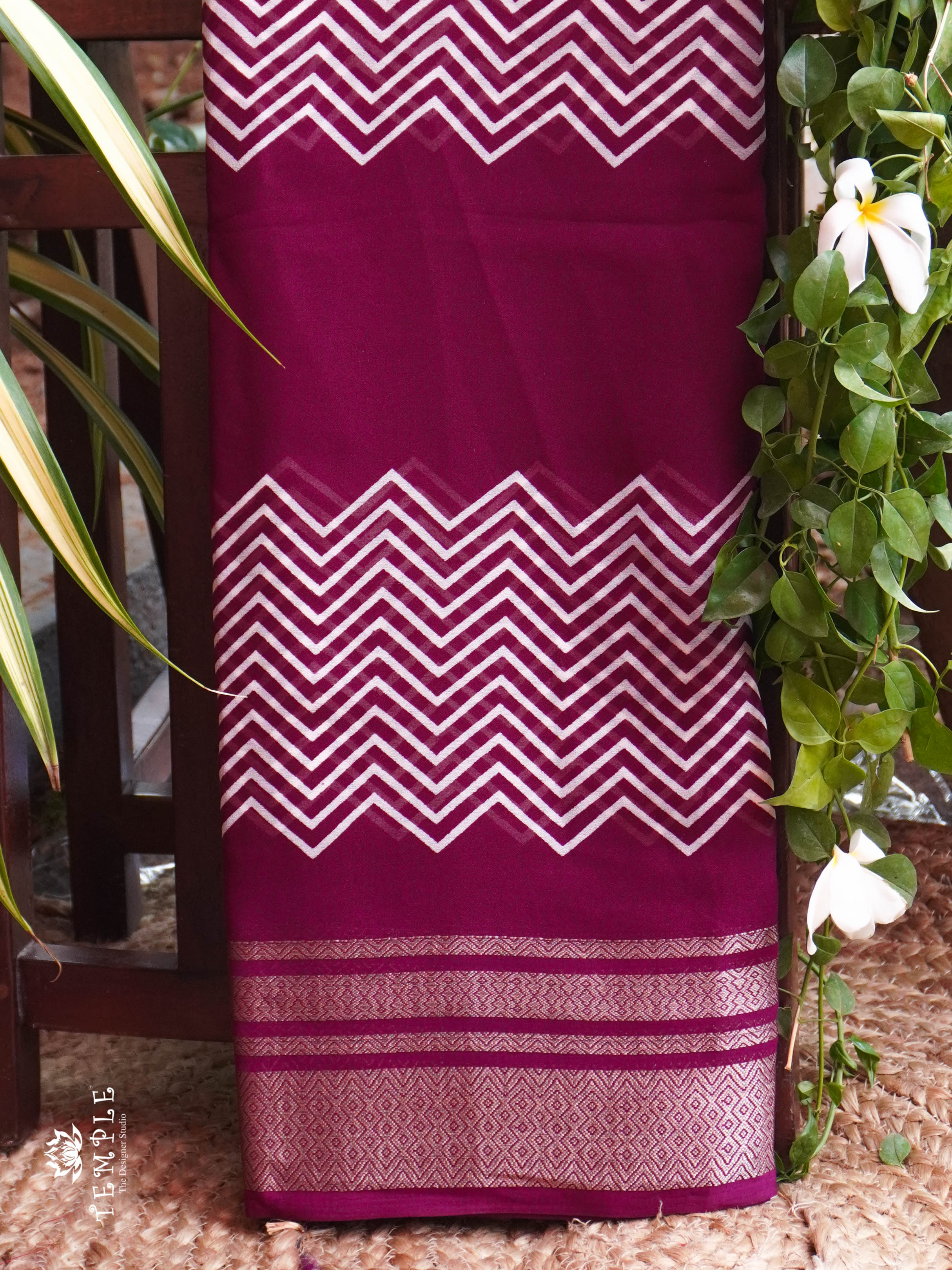 Georgette Saree with Leheriya Pattern | TTDS1282