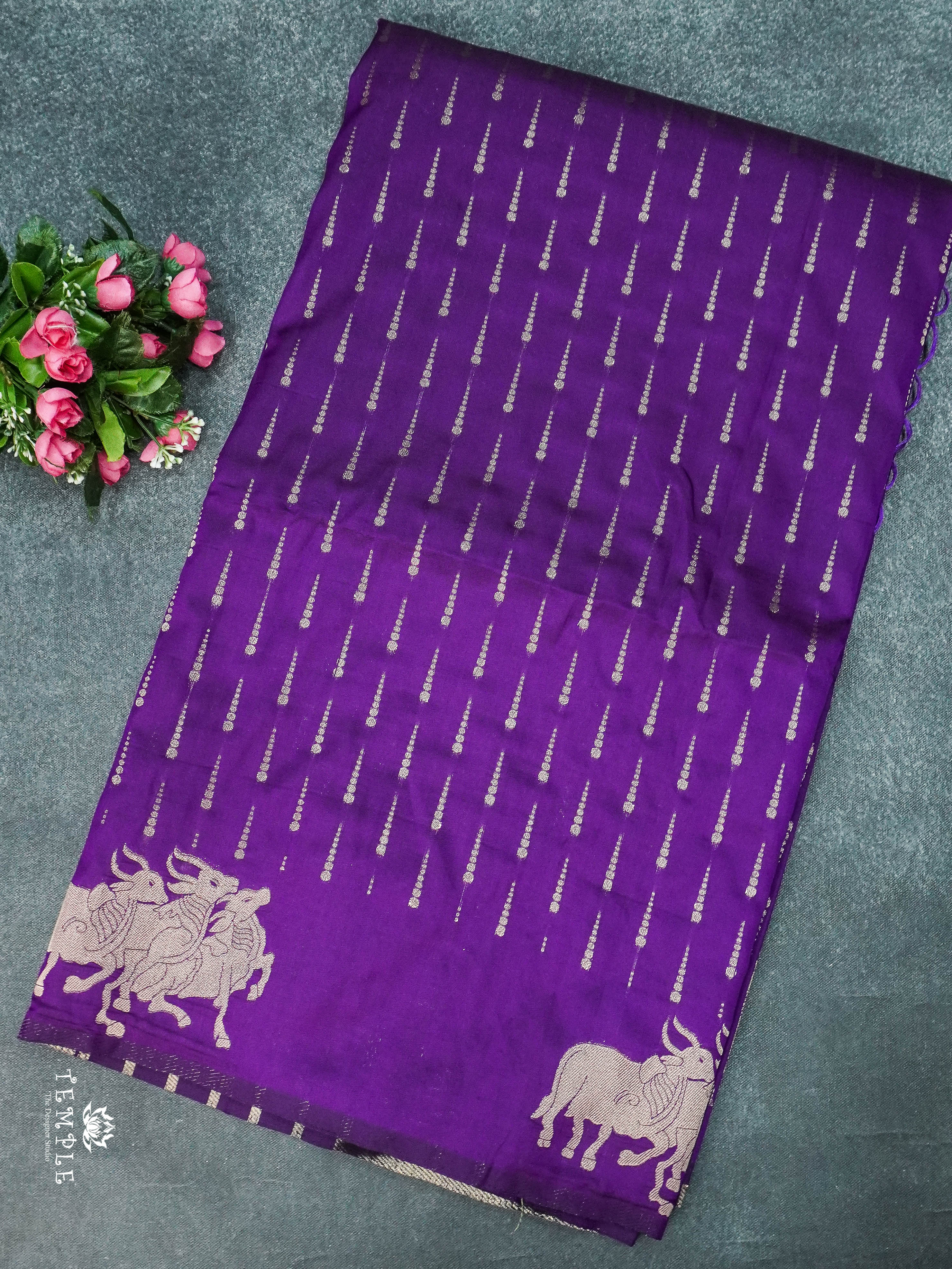 Semi Kanchi Silk Saree With Animal Motifs | TTDS1695 | PRE BOOKING