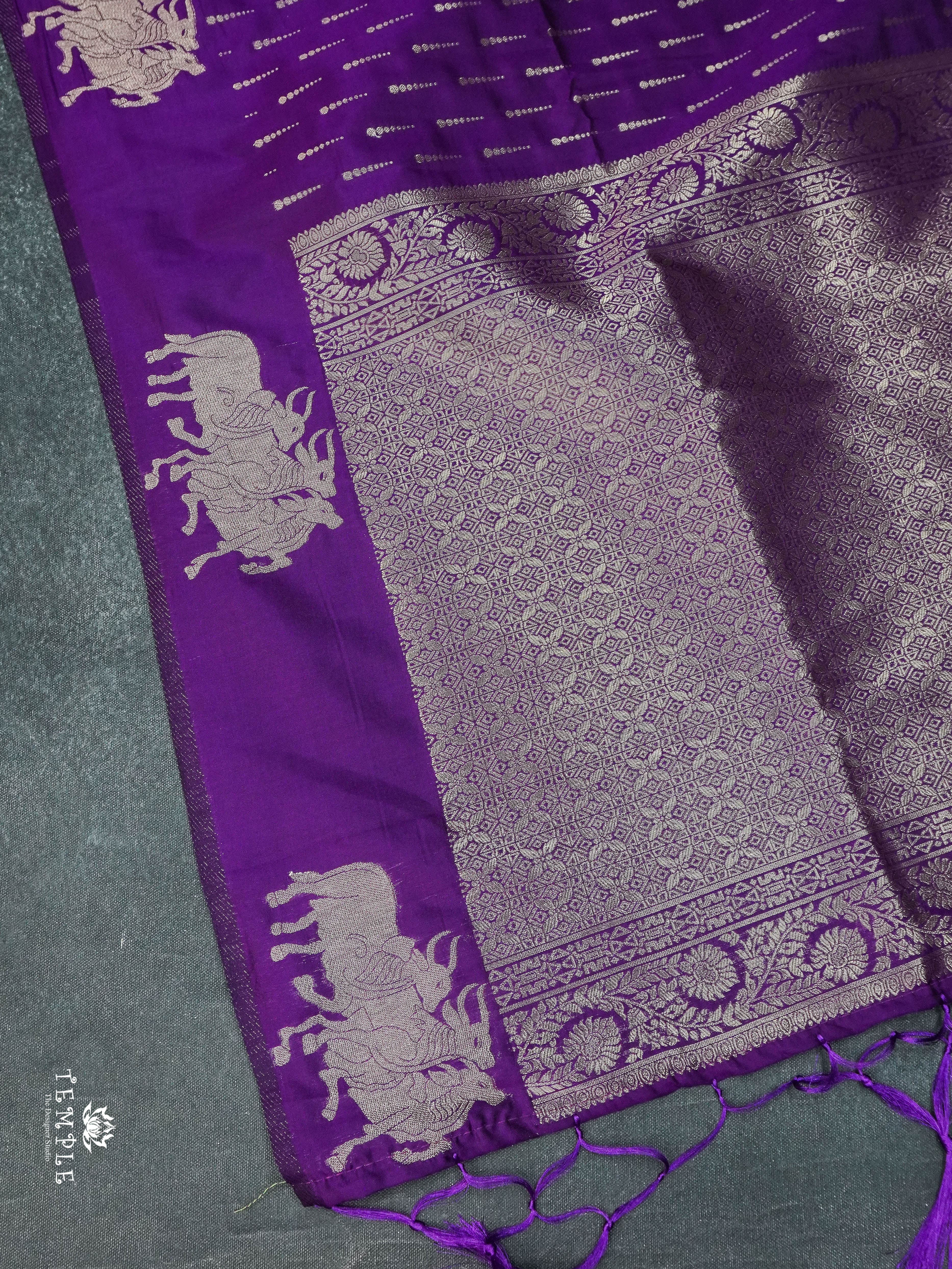 Semi Kanchi Silk Saree With Animal Motifs | TTDS1695 | PRE BOOKING