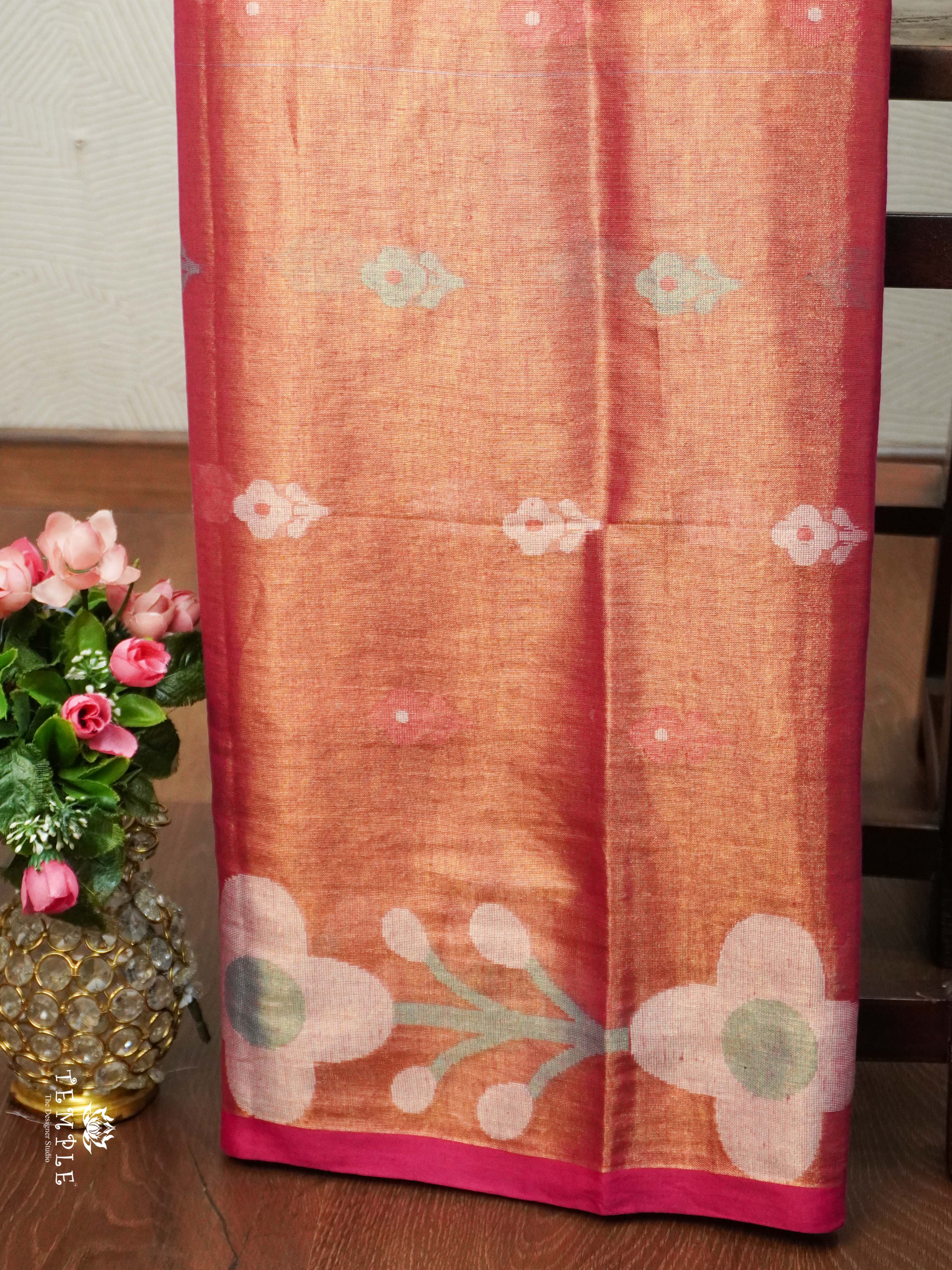 Thread Woven Linen Tissue Saree | TTDS2160