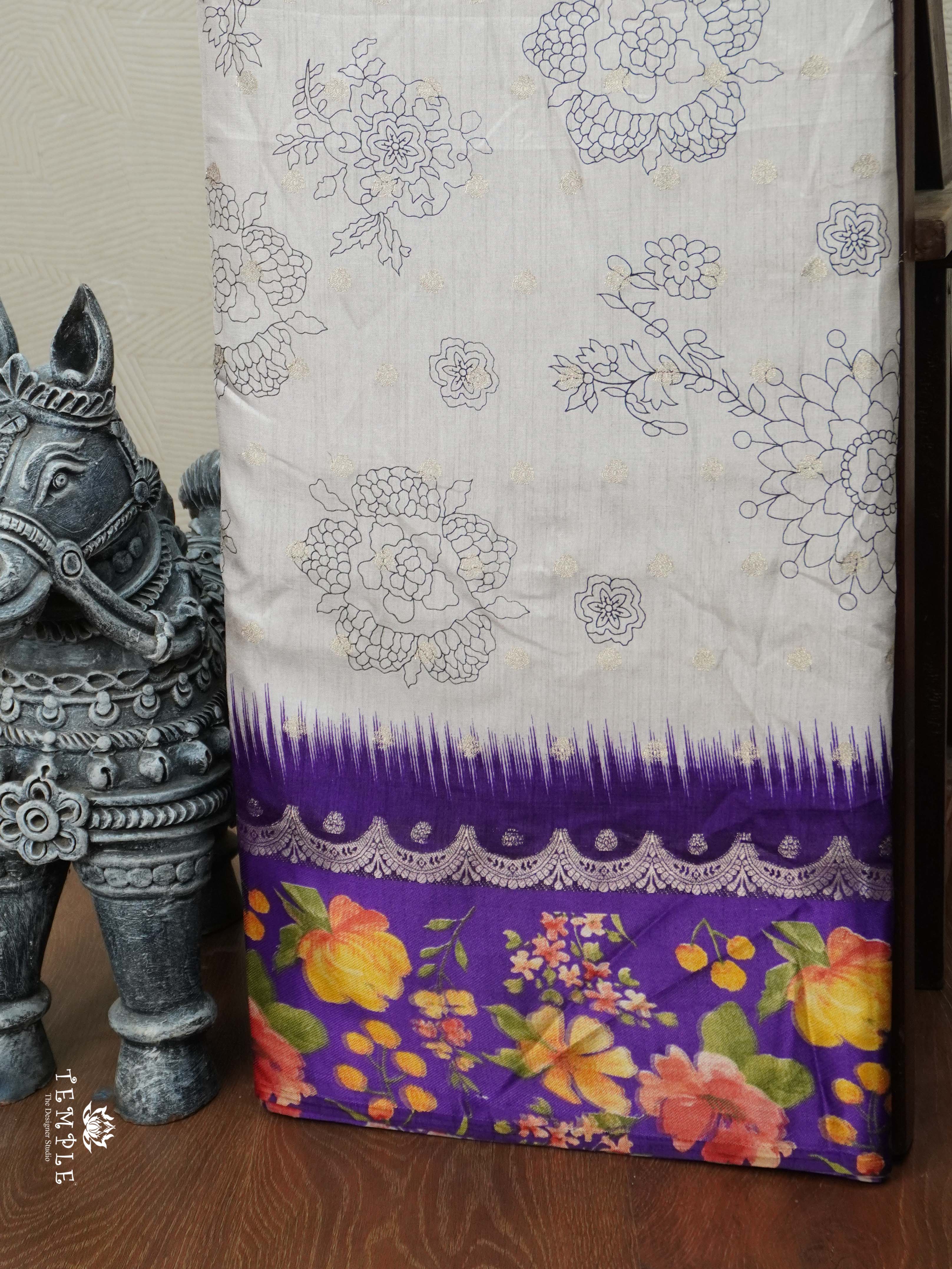 Pencil Art Printed Saree | TTDS2740