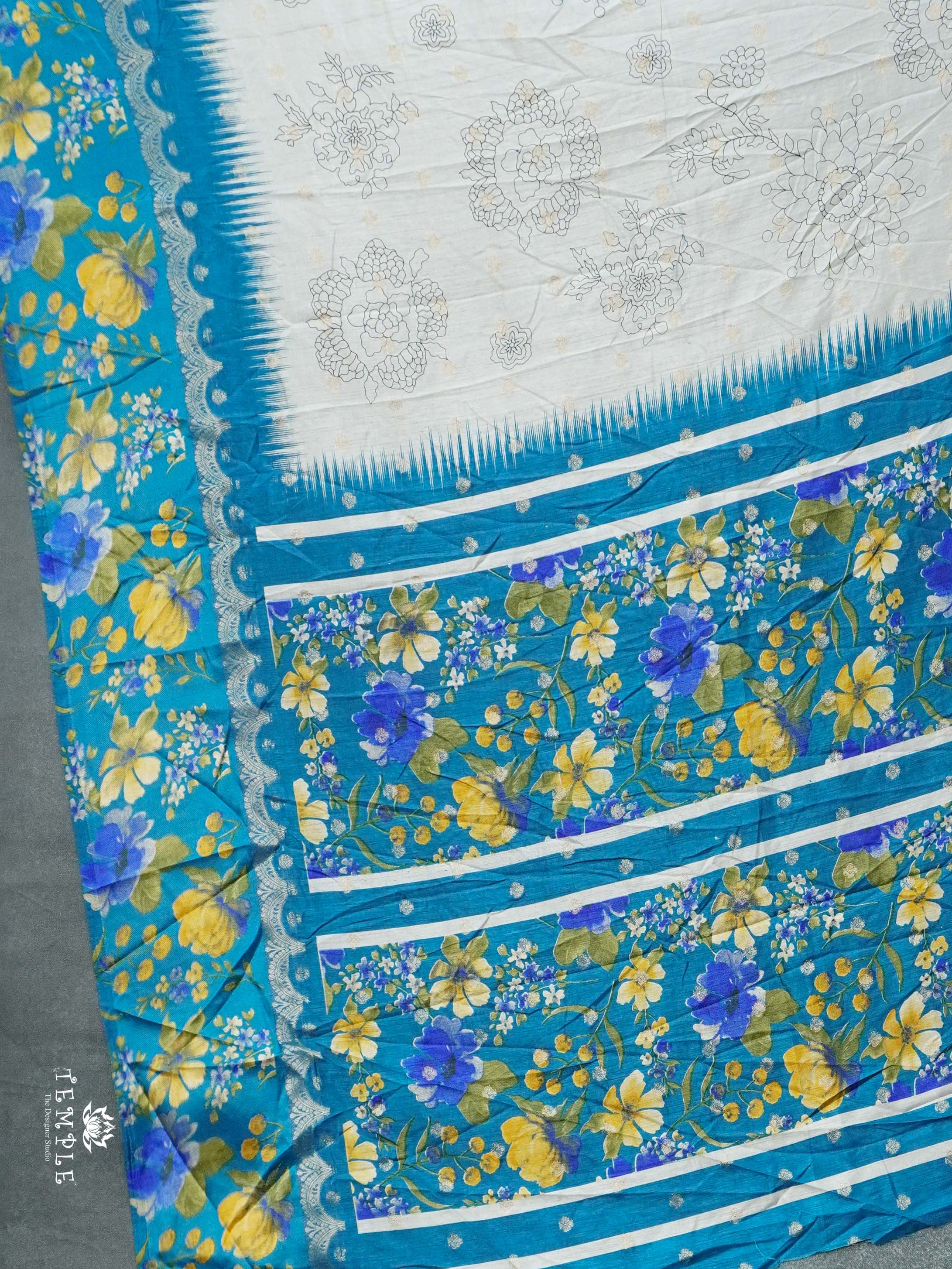 Pencil Art Printed Saree | TTDS2740
