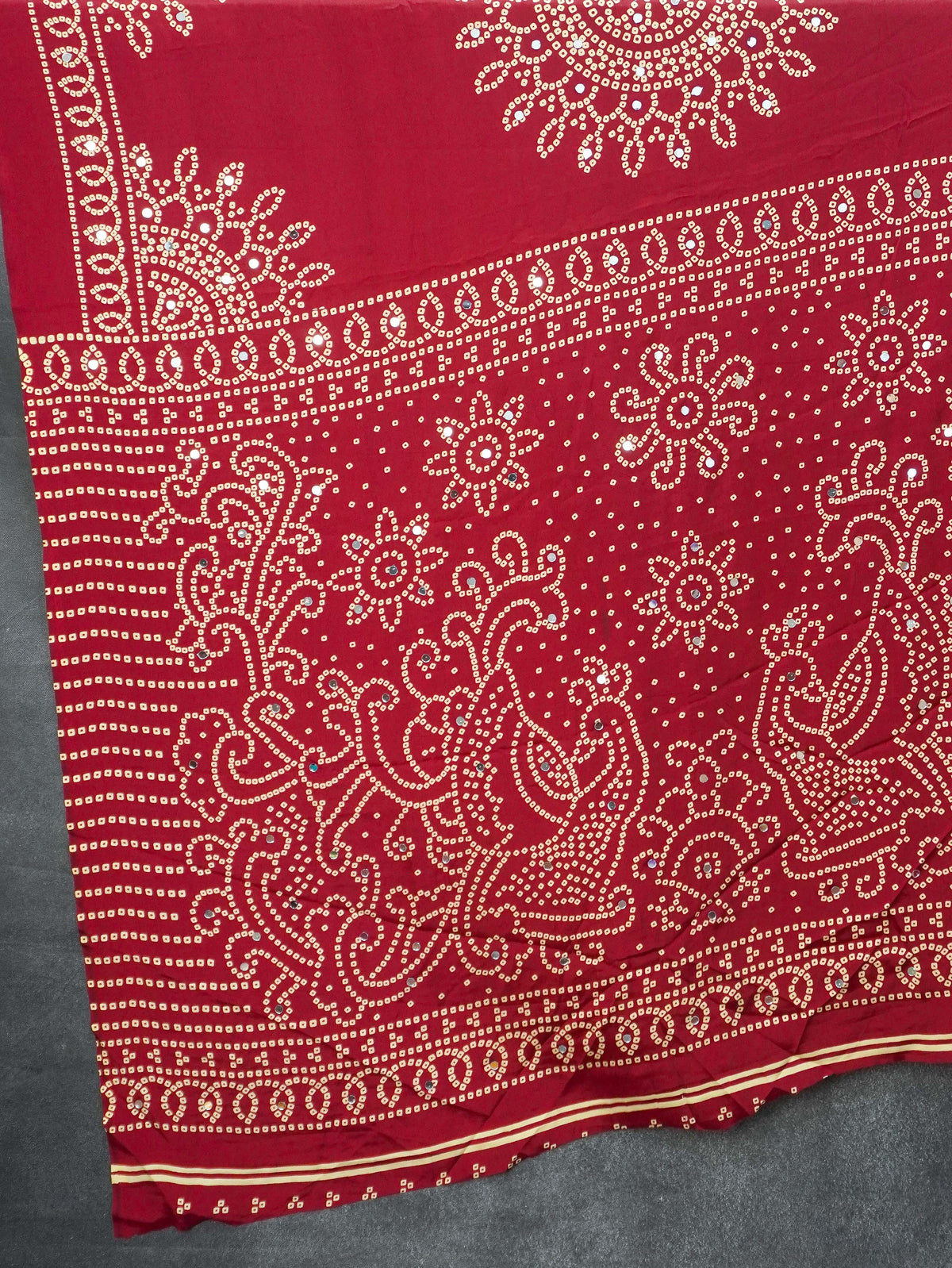 Ajrakh Printed Modal Silk Saree | TTDS3591