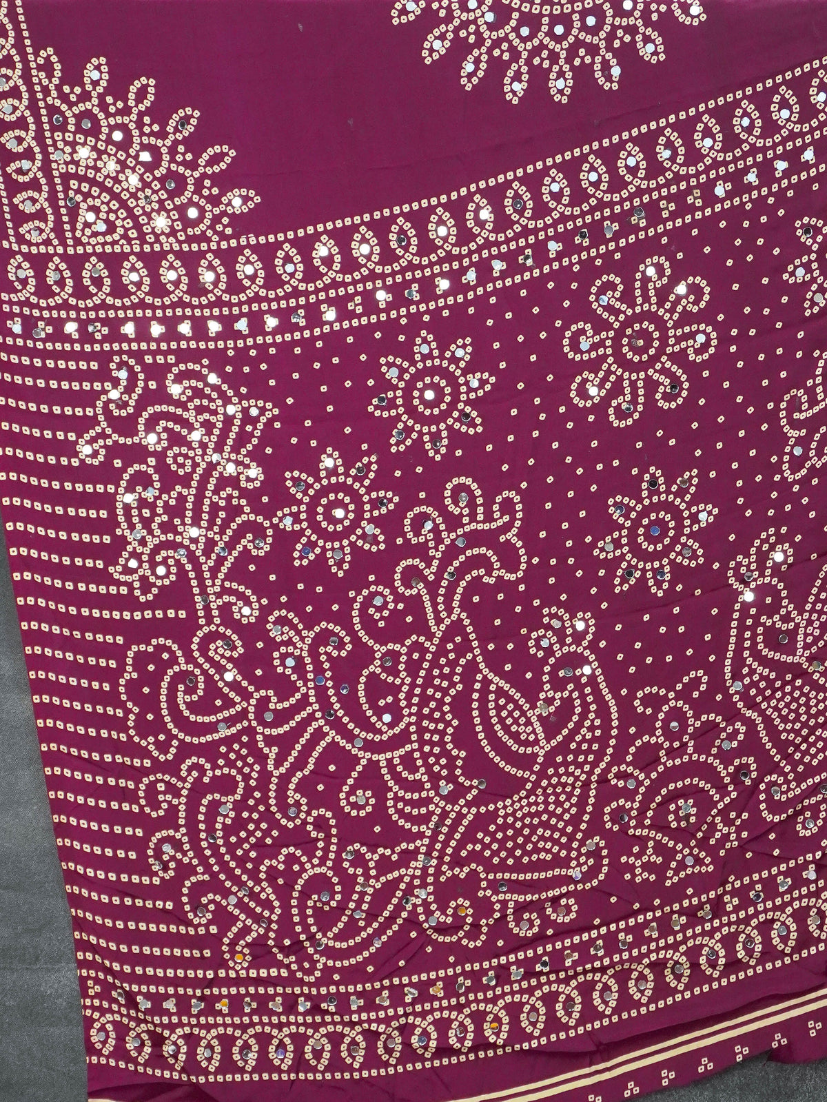 Ajrakh Printed Modal Silk Saree | TTDS3591