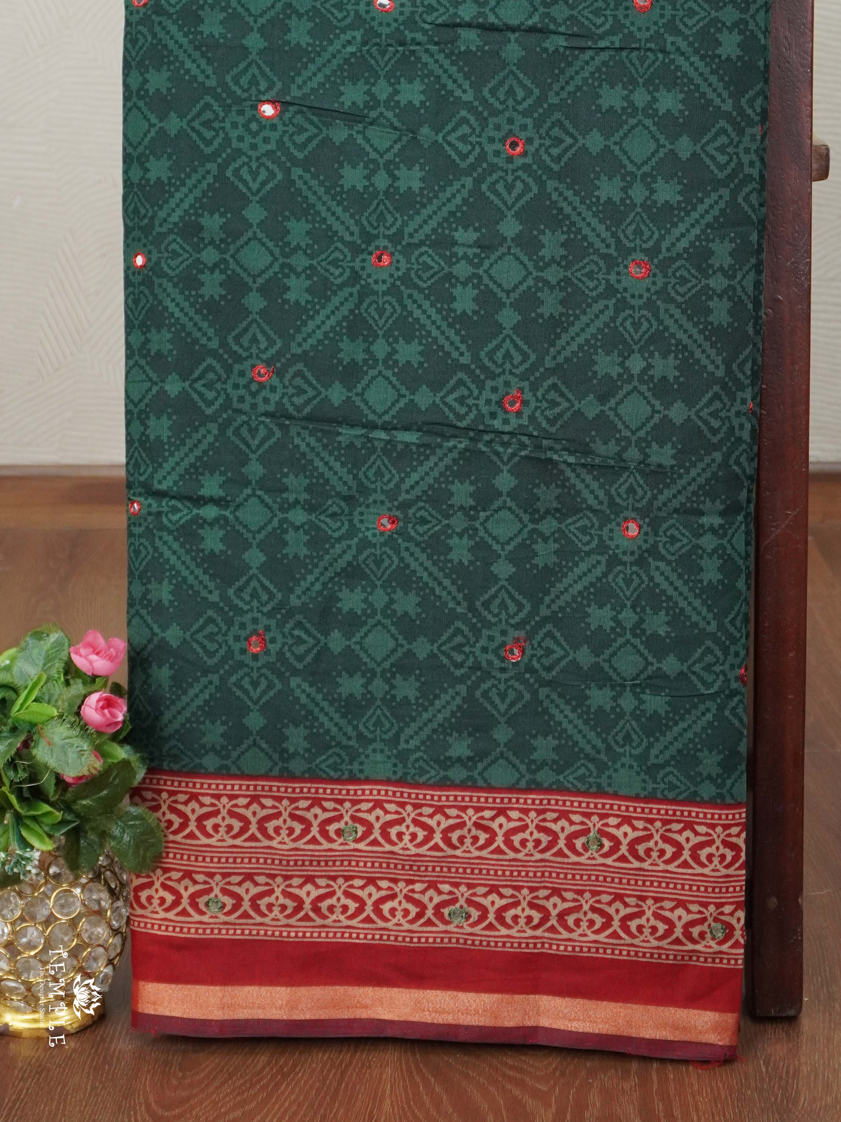Fancy Cotton Saree With Mirror Work | TTDS2669