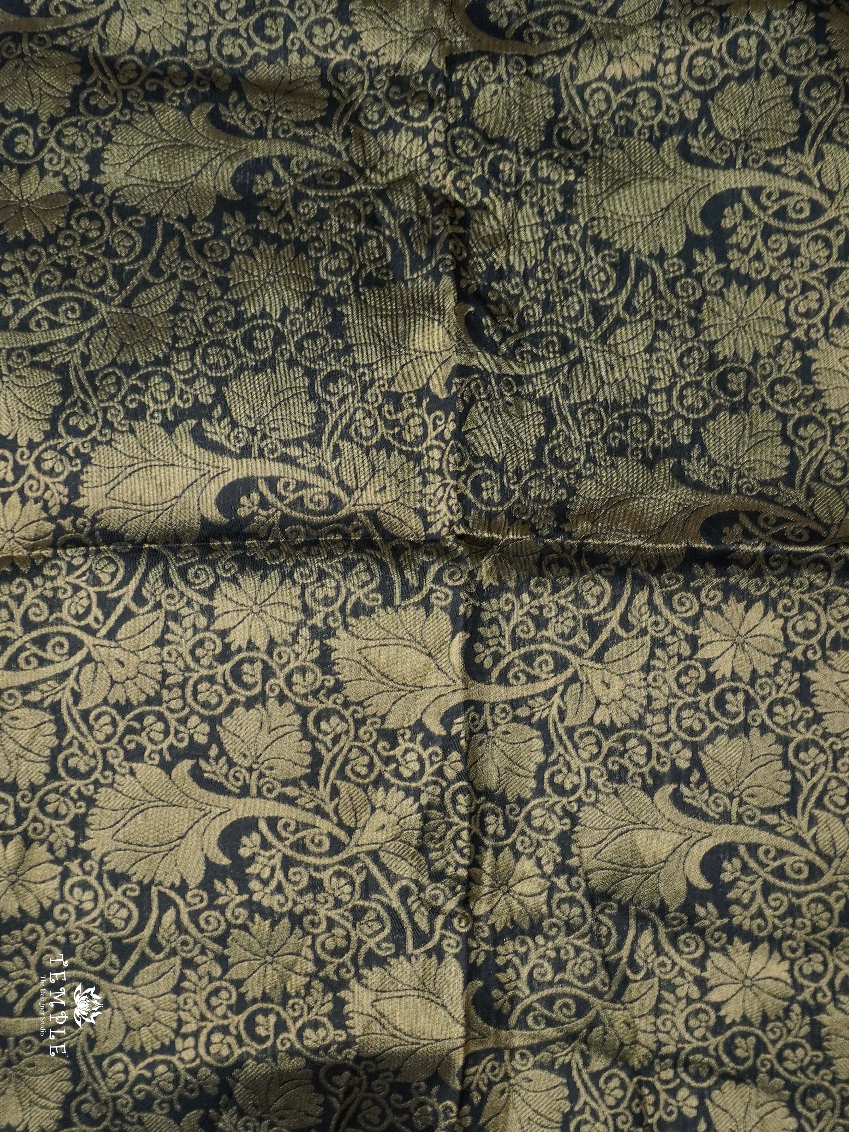 Chanderi Cotton Saree with Elephant Motifs | TTDS2235