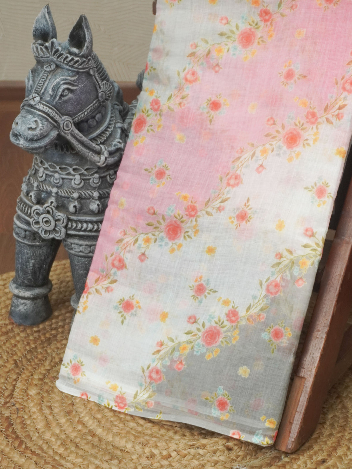 Linen Cotton Saree | TTDS3593