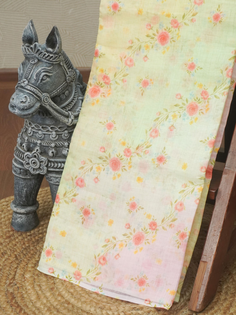 Linen Cotton Saree | TTDS3593