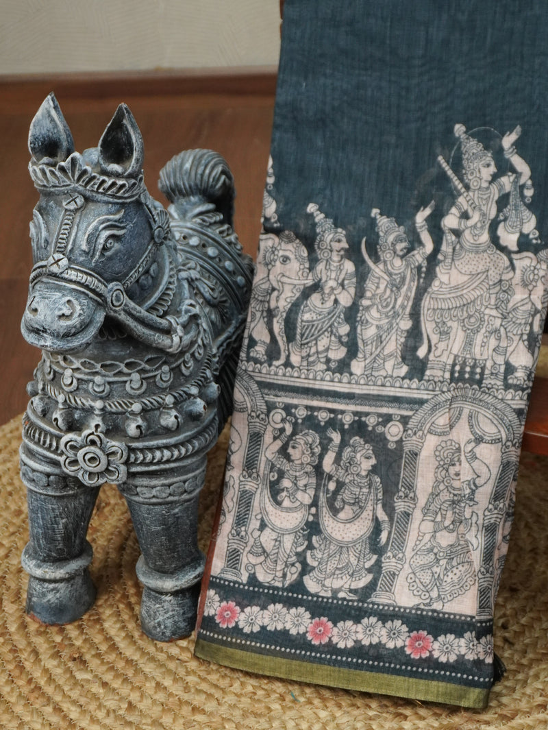 Linen Cotton Saree | TTDS3163