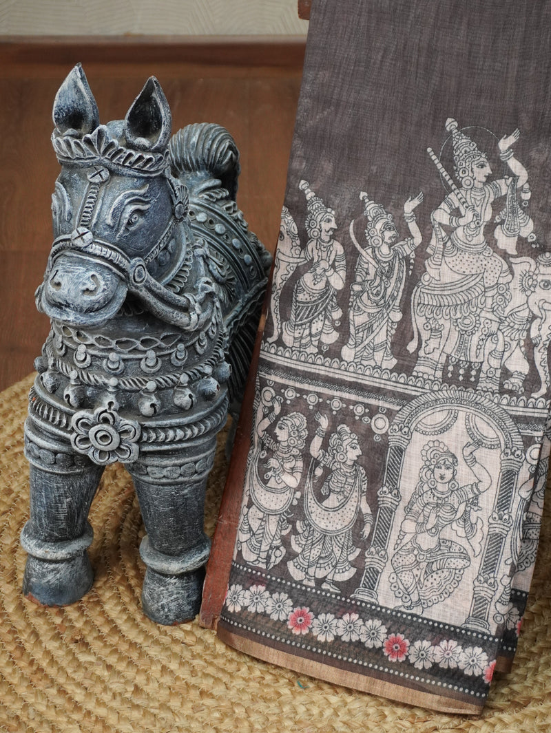 Linen Cotton Saree | TTDS3163