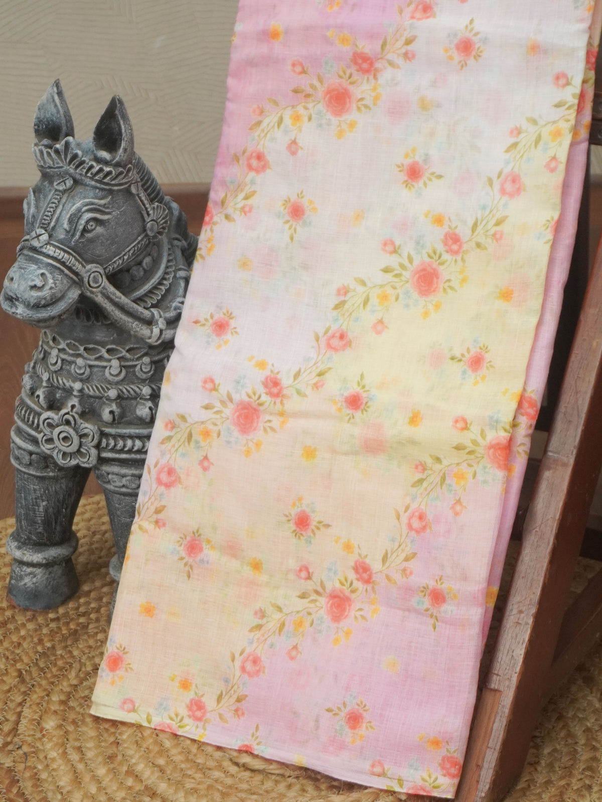 Linen Cotton Saree | TTDS3593