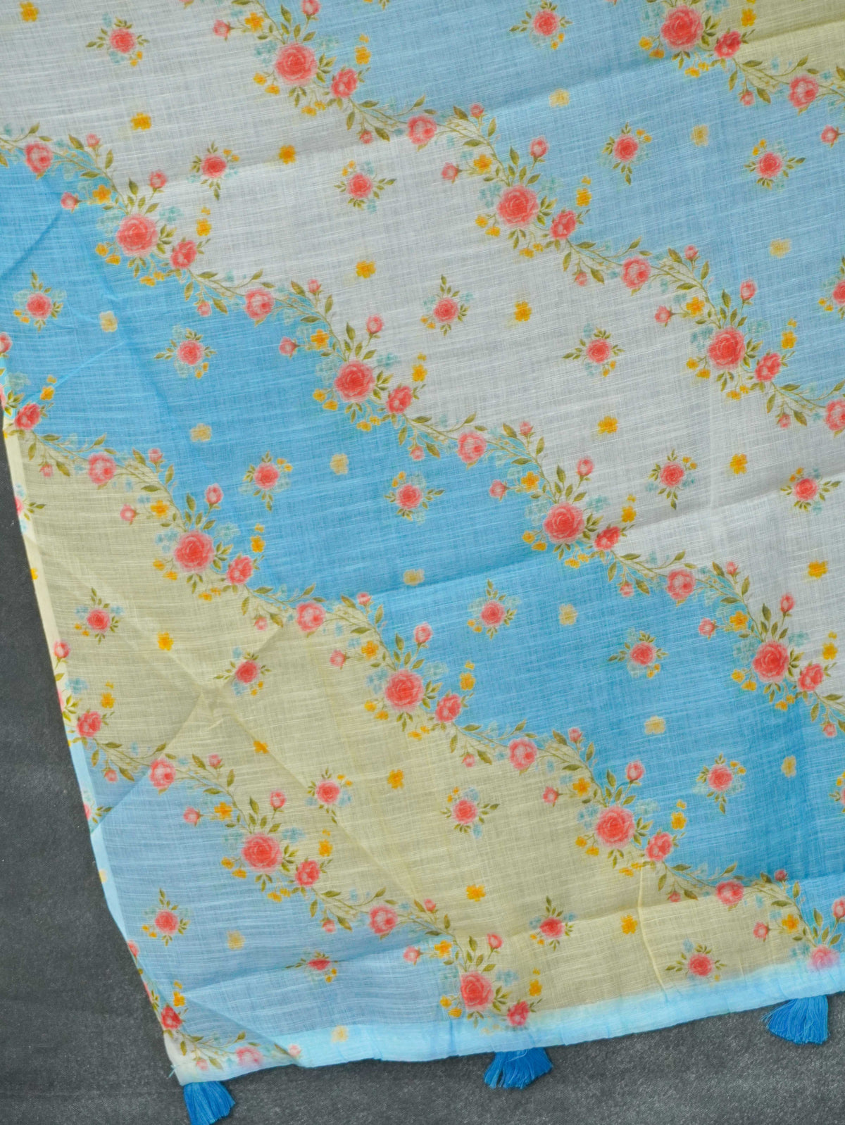 Linen Cotton Saree | TTDS3593