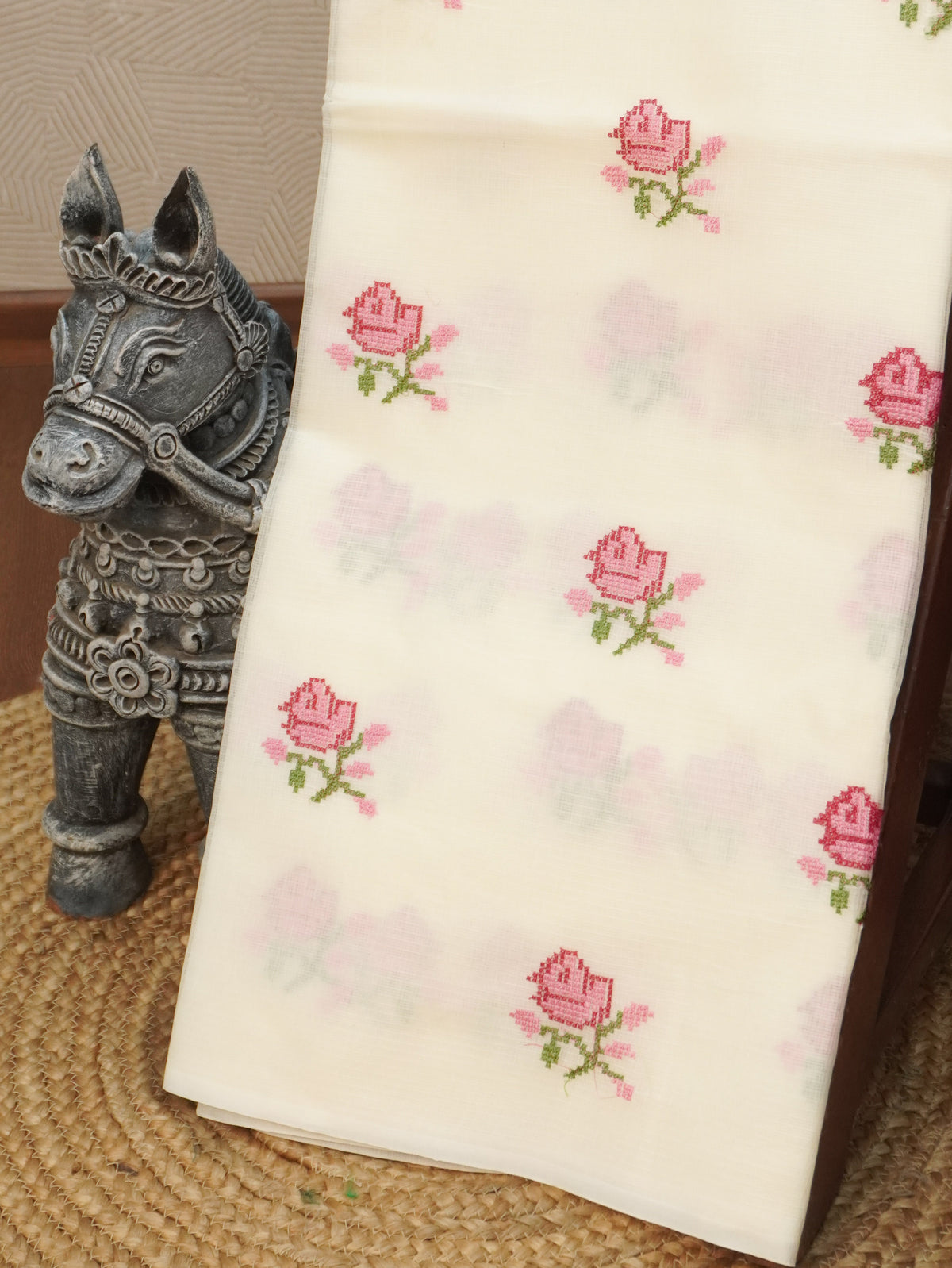 Kota Cotton Saree With Embroidery Work | TTDS3600