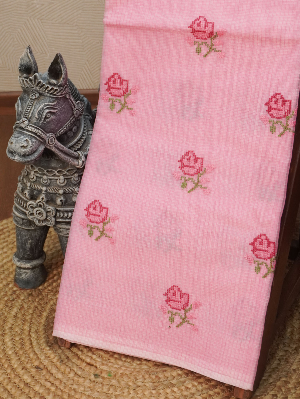 Kota Cotton Saree With Embroidery Work | TTDS3600