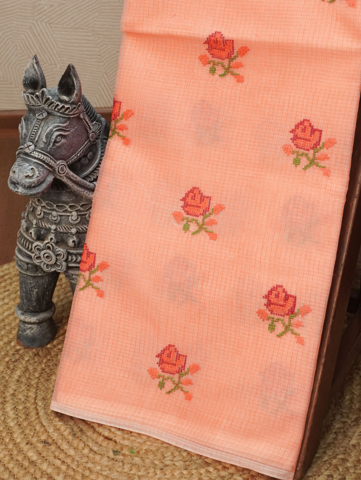 Kota Cotton Saree With Embroidery Work | TTDS3600